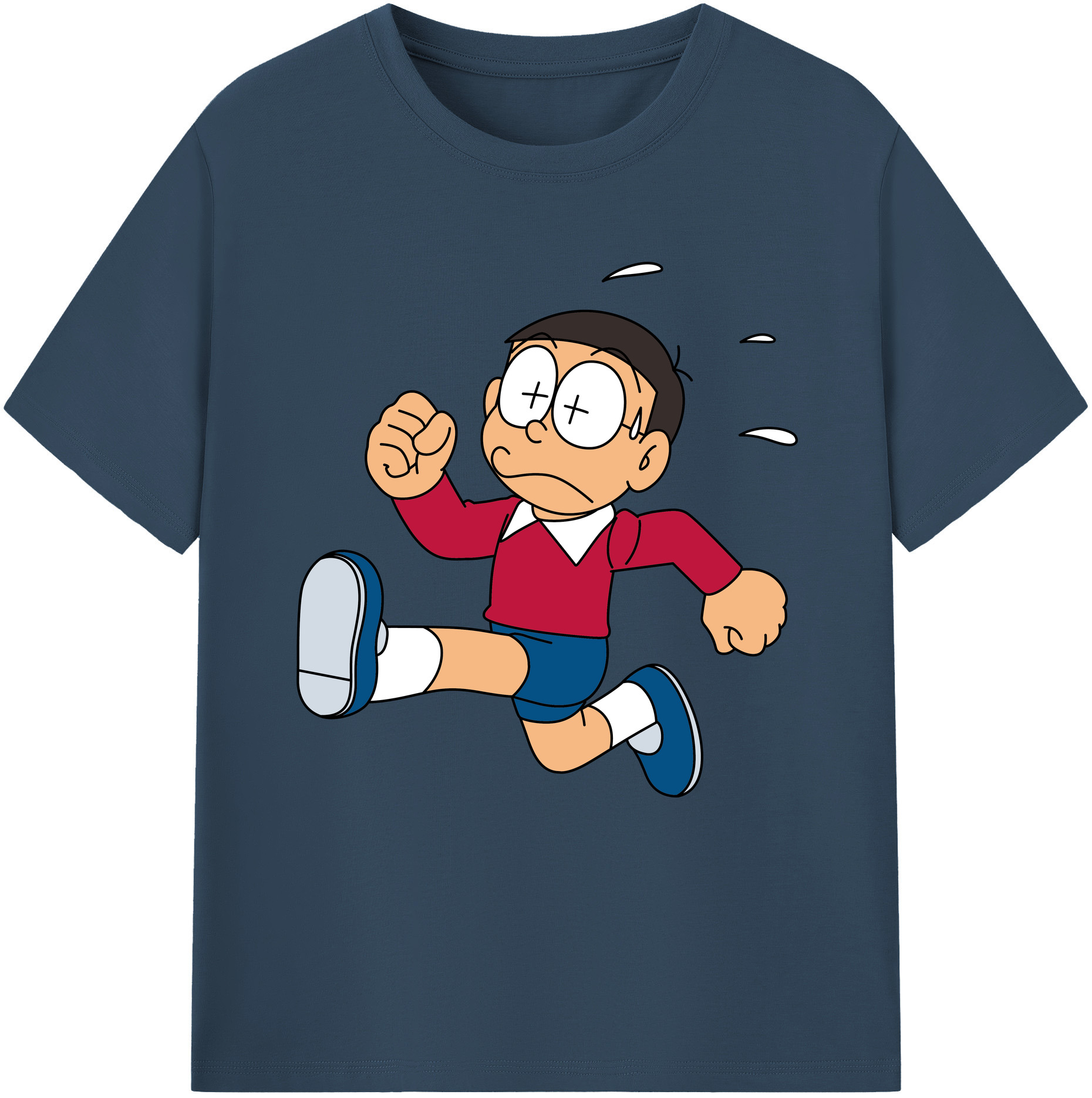 （画像用） ドラえもん 野比 のび太 Doraemon Nobita Nobi レディースカジュアルプリントTシャツ（綿100％）