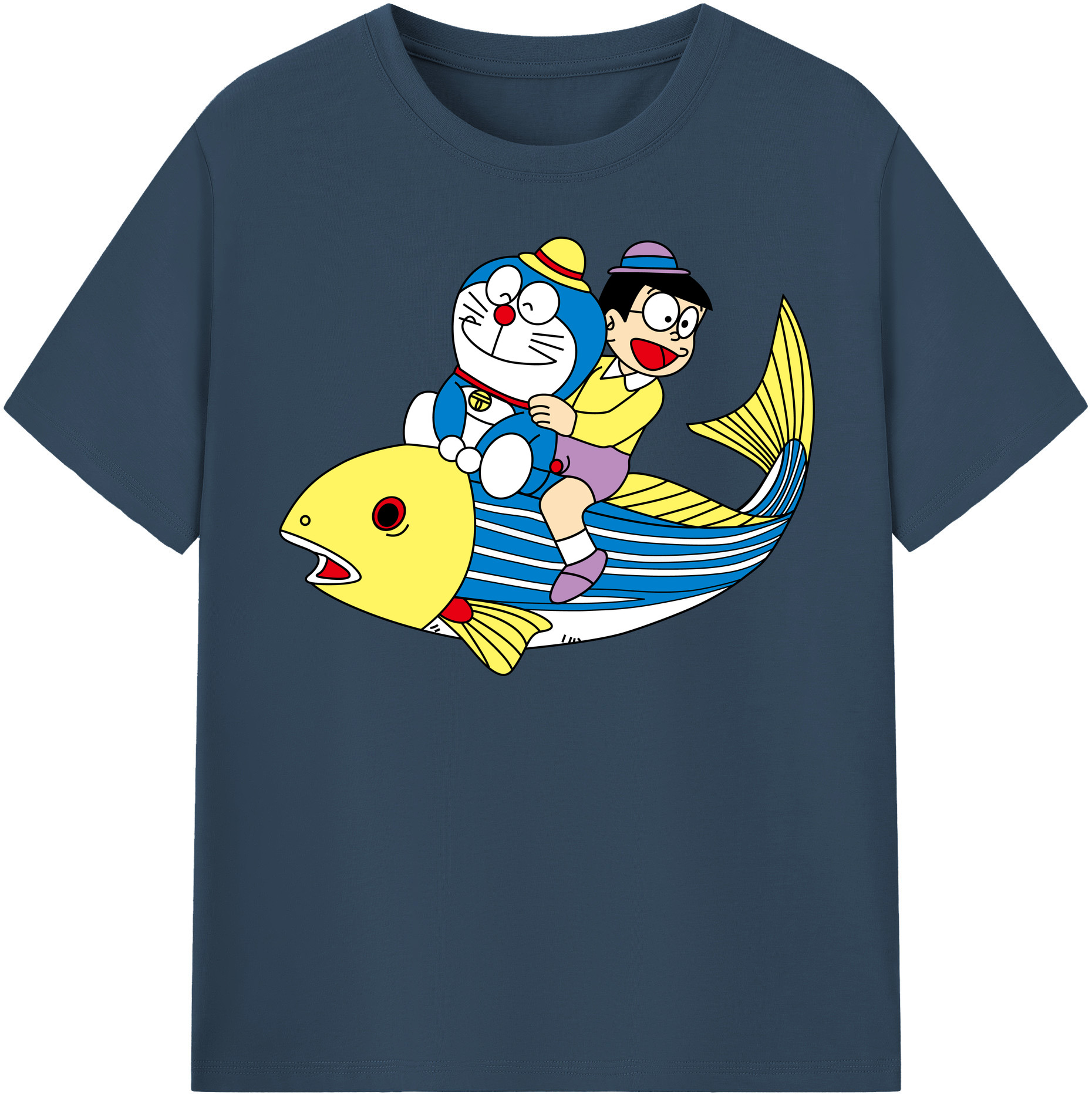 （画像用） ドラえもん 野比 のび太 Doraemon Nobita Nobi レディースカジュアルプリントTシャツ（綿100％）