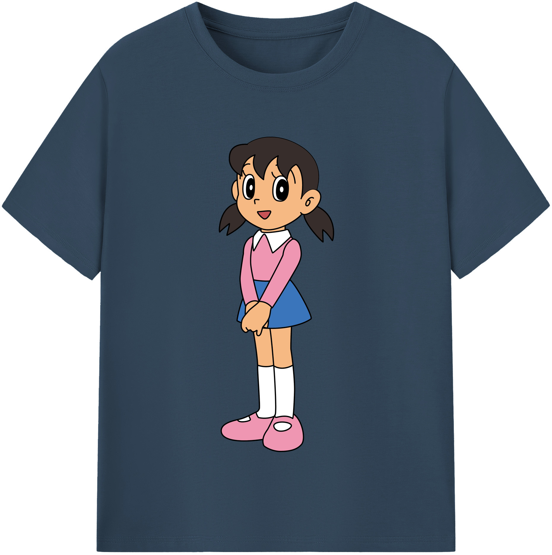 （画像用） ドラえもん みなもと しずか Doraemon Shizuka Minamoto レディースカジュアルプリントTシャツ（綿100％）