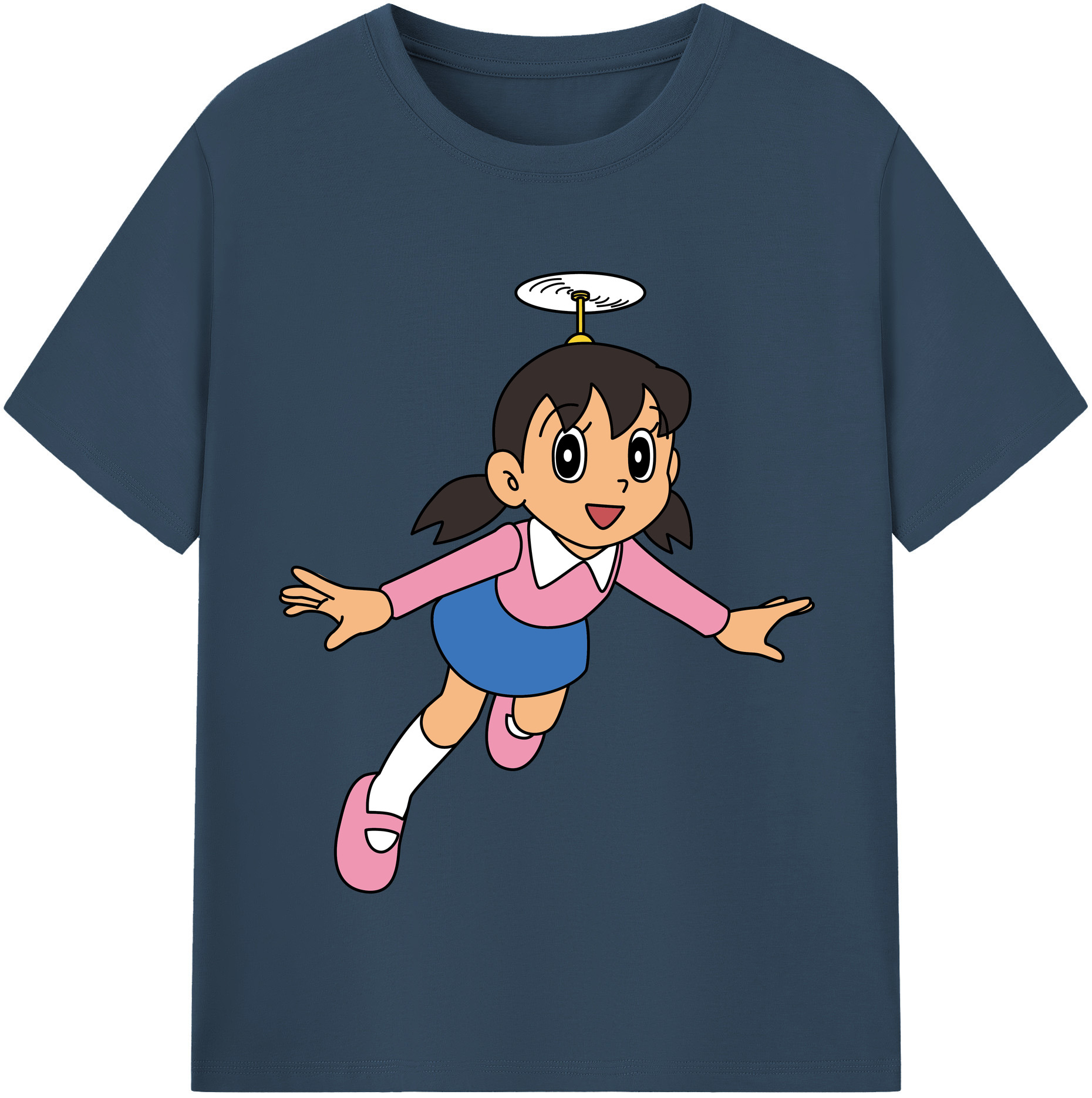 （画像用） ドラえもん みなもと しずか Doraemon Shizuka Minamoto レディースカジュアルプリントTシャツ（綿100％）