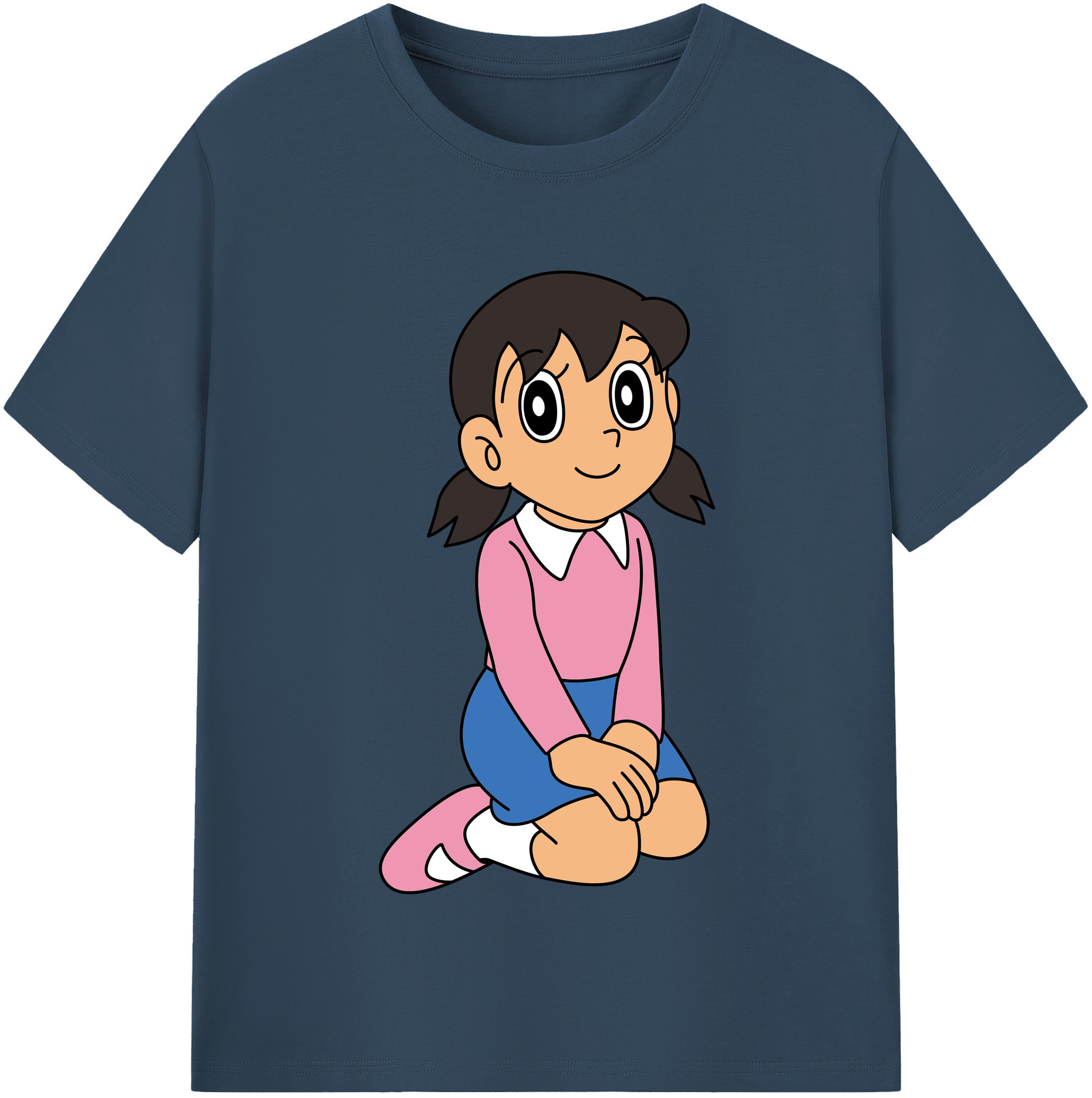 （画像用） ドラえもん みなもと しずか Doraemon Shizuka Minamoto レディースカジュアルプリントTシャツ（綿100％）