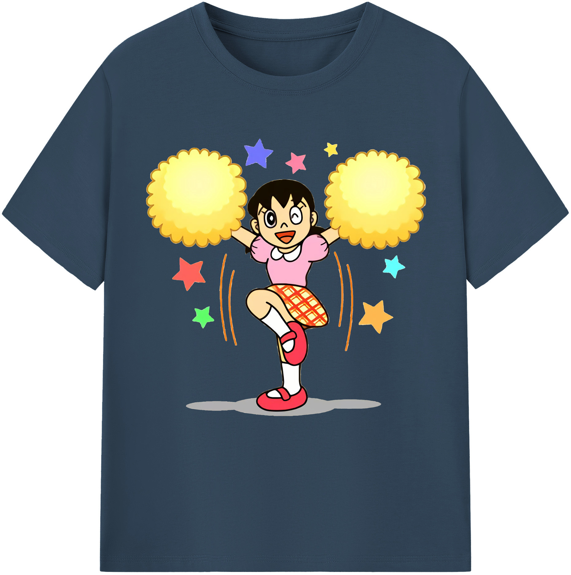 （画像用） ドラえもん みなもと しずか Doraemon Shizuka Minamoto レディースカジュアルプリントTシャツ（綿100％）