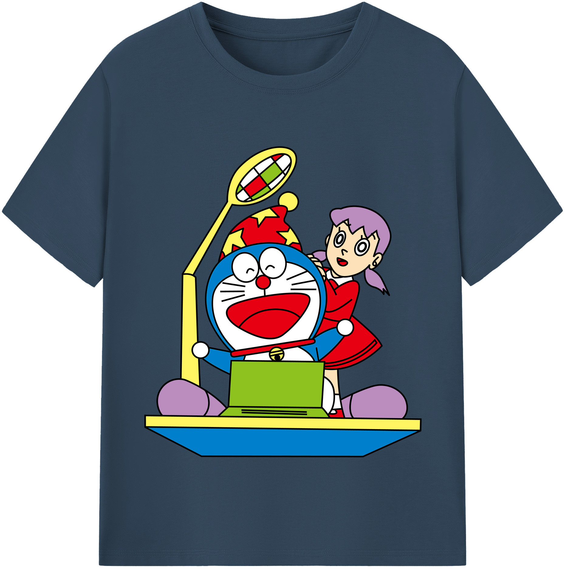 （画像用） ドラえもん みなもと しずか Doraemon Shizuka Minamoto レディースカジュアルプリントTシャツ（綿100％）
