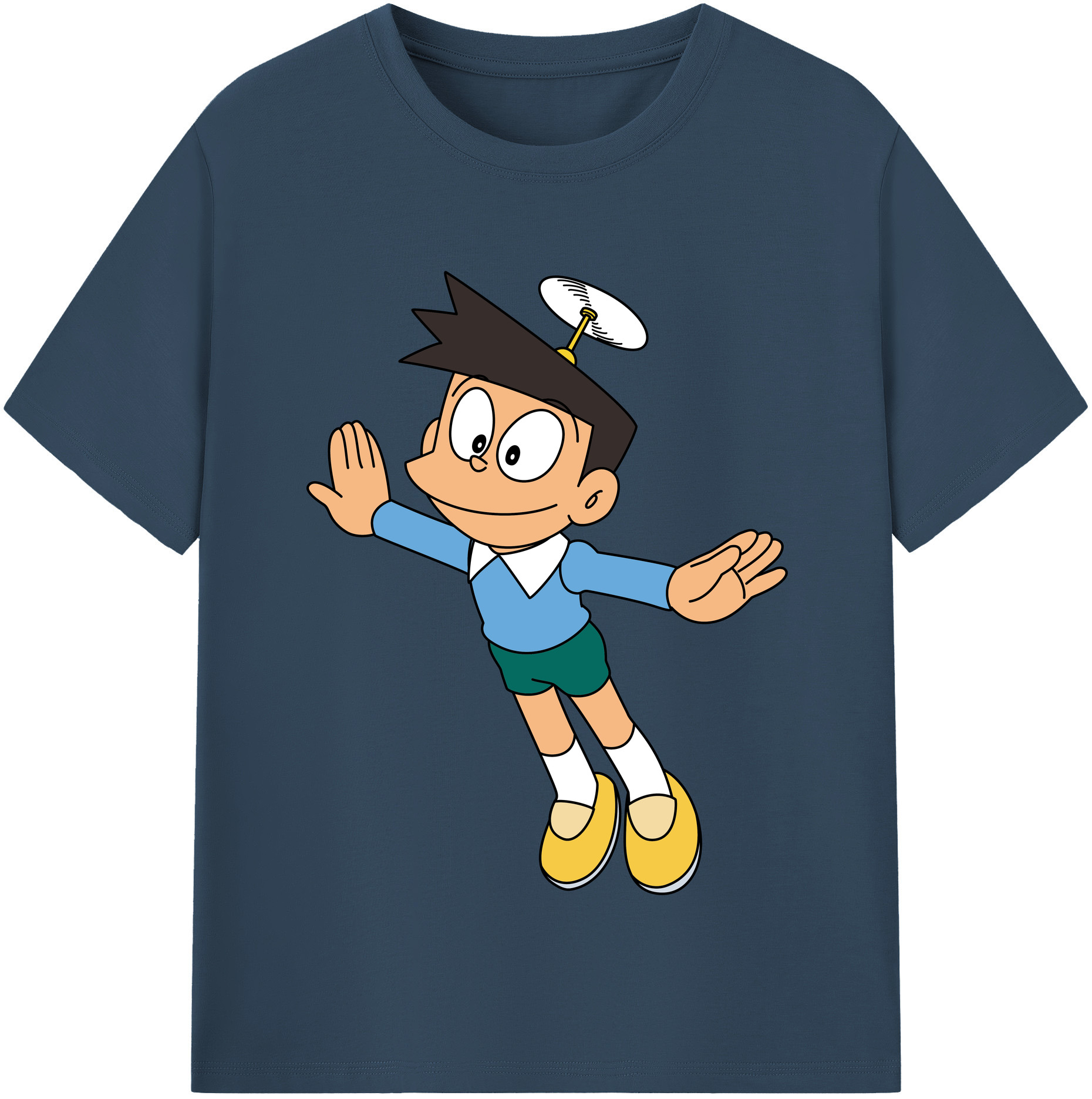 （画像用） ドラえもん 骨川 スネ夫 Doraemon Honekawa Suneo レディースカジュアルプリントTシャツ（綿100％）