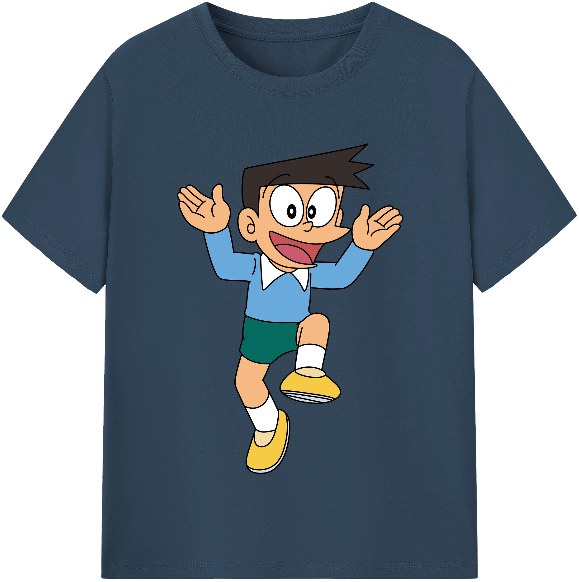 （画像用） ドラえもん 骨川 スネ夫 Doraemon Honekawa Suneo レディースカジュアルプリントTシャツ（綿100％）