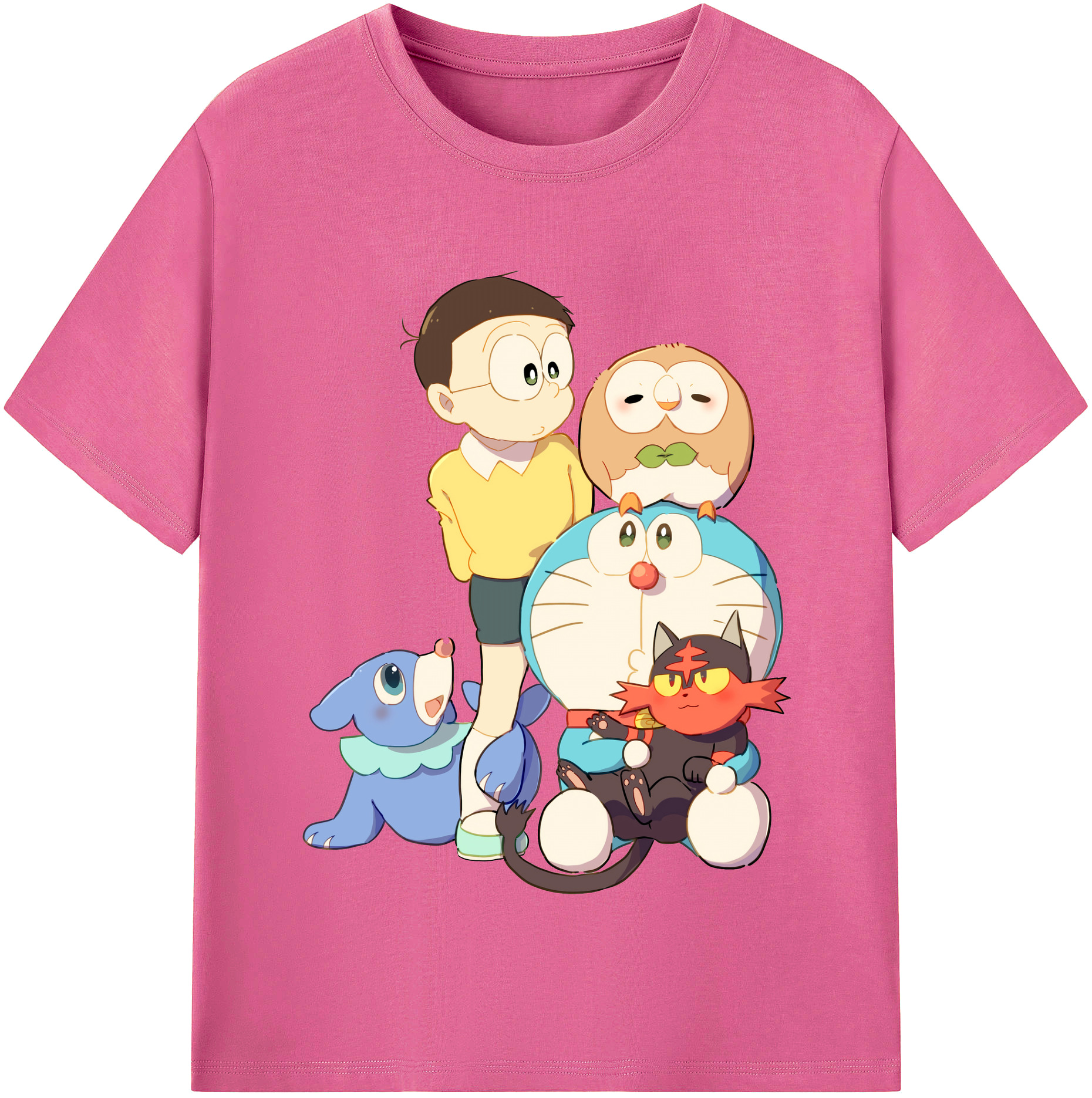（画像用） ドラえもん Doraemon レディースカジュアルプリントTシャツ（綿100％）