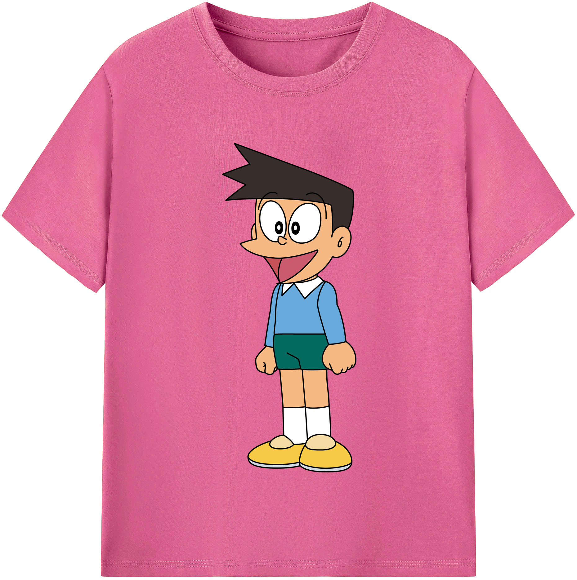 （画像用） ドラえもん 骨川 スネ夫 Doraemon Honekawa Suneo レディースカジュアルプリントTシャツ（綿100％）