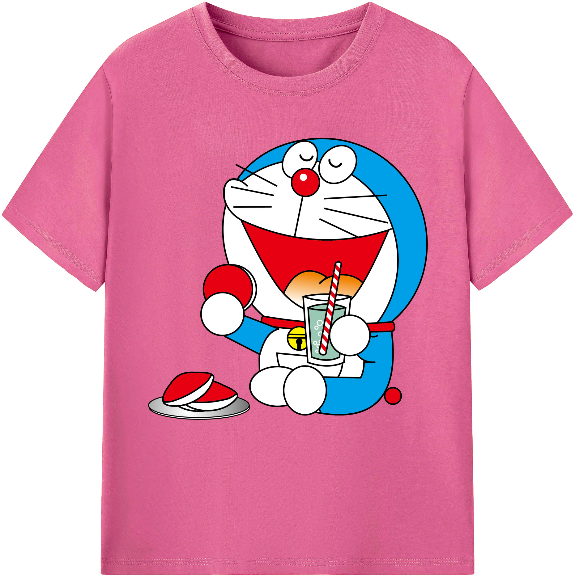 （画像用） ドラえもん Doraemon レディースカジュアルプリントTシャツ（綿100％）