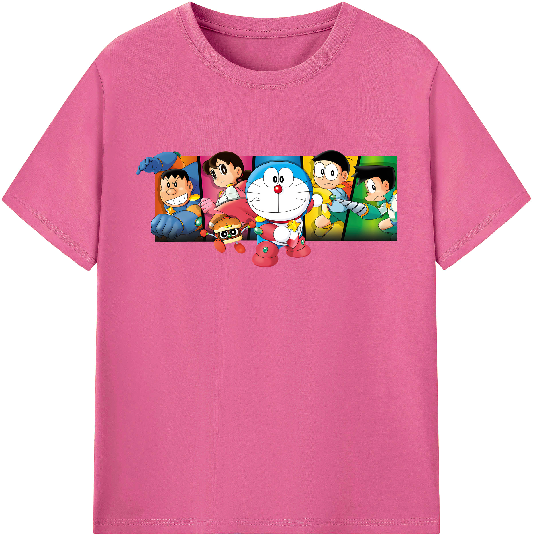 （画像用） ドラえもん Doraemon レディースカジュアルプリントTシャツ（綿100％）