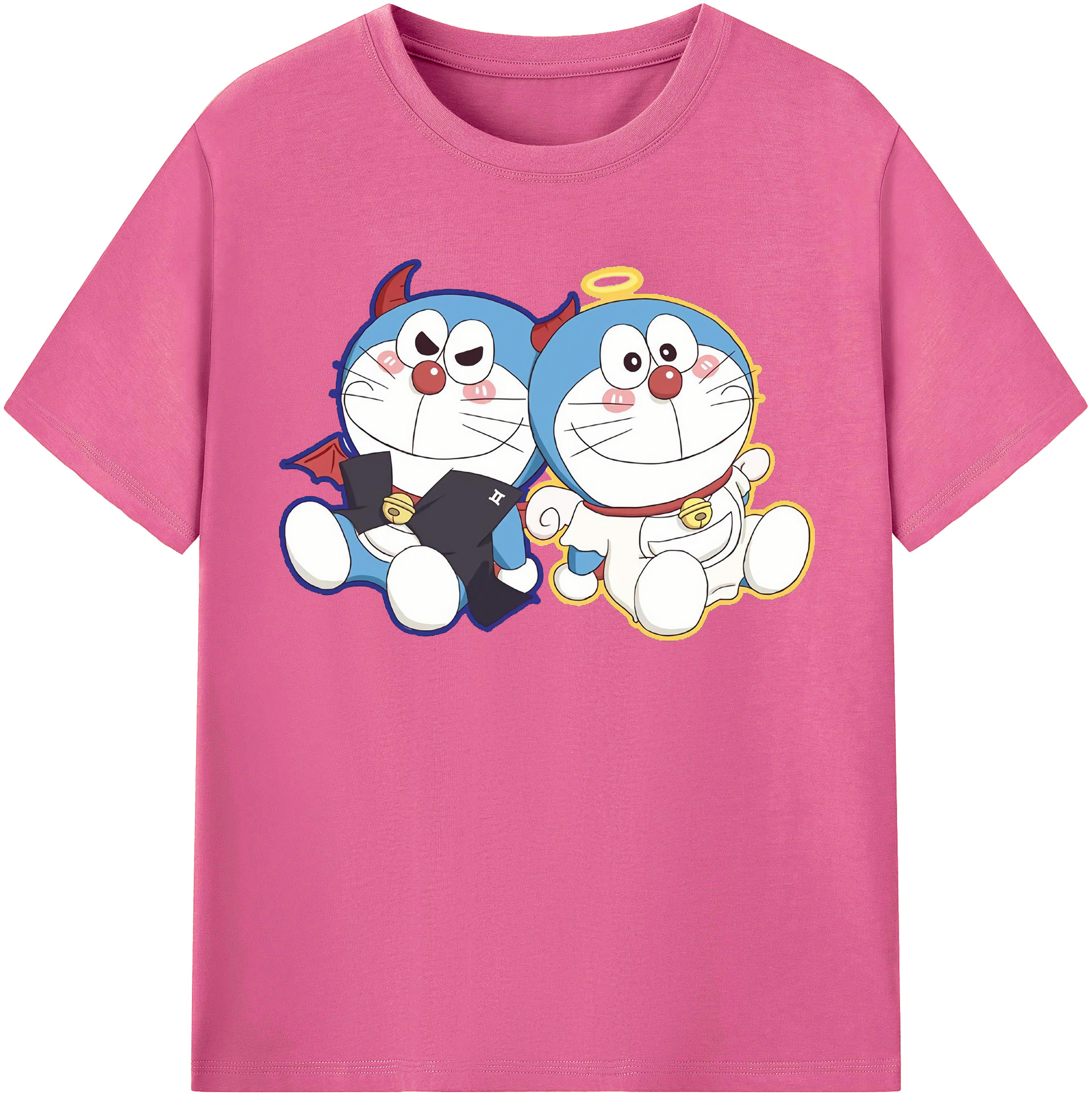 （画像用） ドラえもん Doraemon レディースカジュアルプリントTシャツ（綿100％）