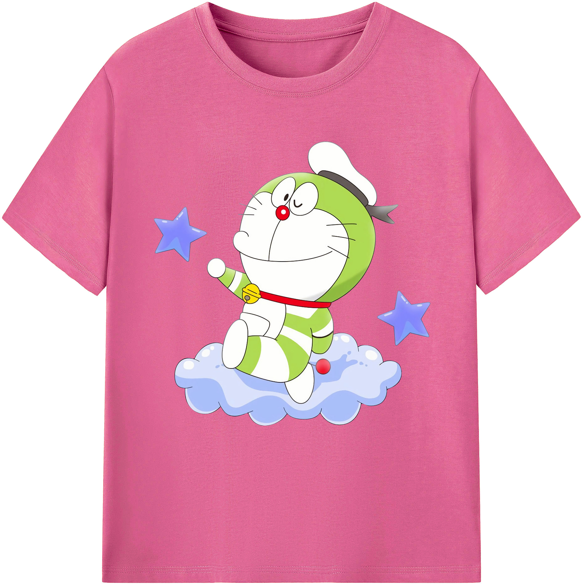 （画像用） ドラえもん Doraemon レディースカジュアルプリントTシャツ（綿100％）
