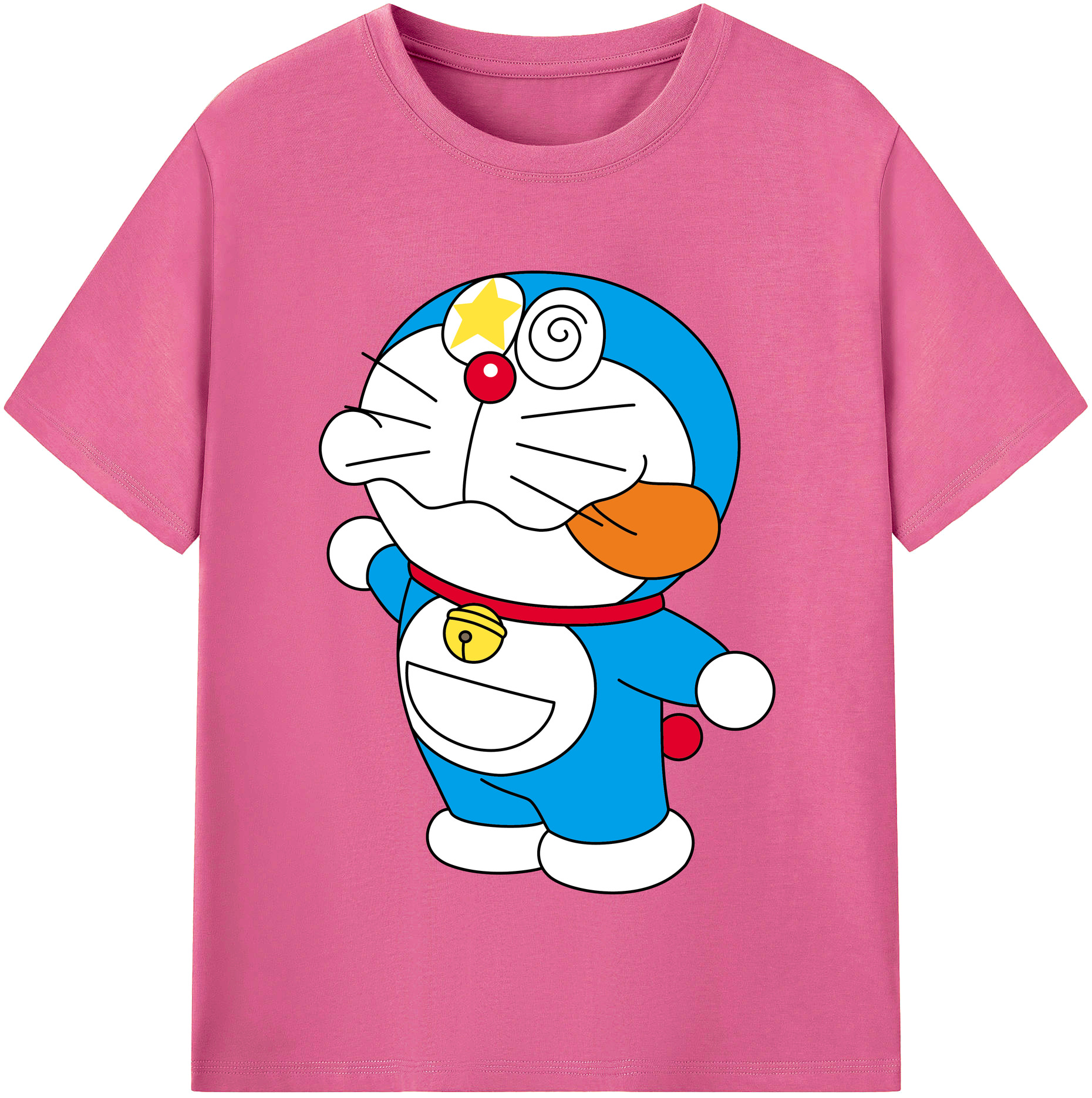 （画像用） ドラえもん Doraemon レディースカジュアルプリントTシャツ（綿100％）