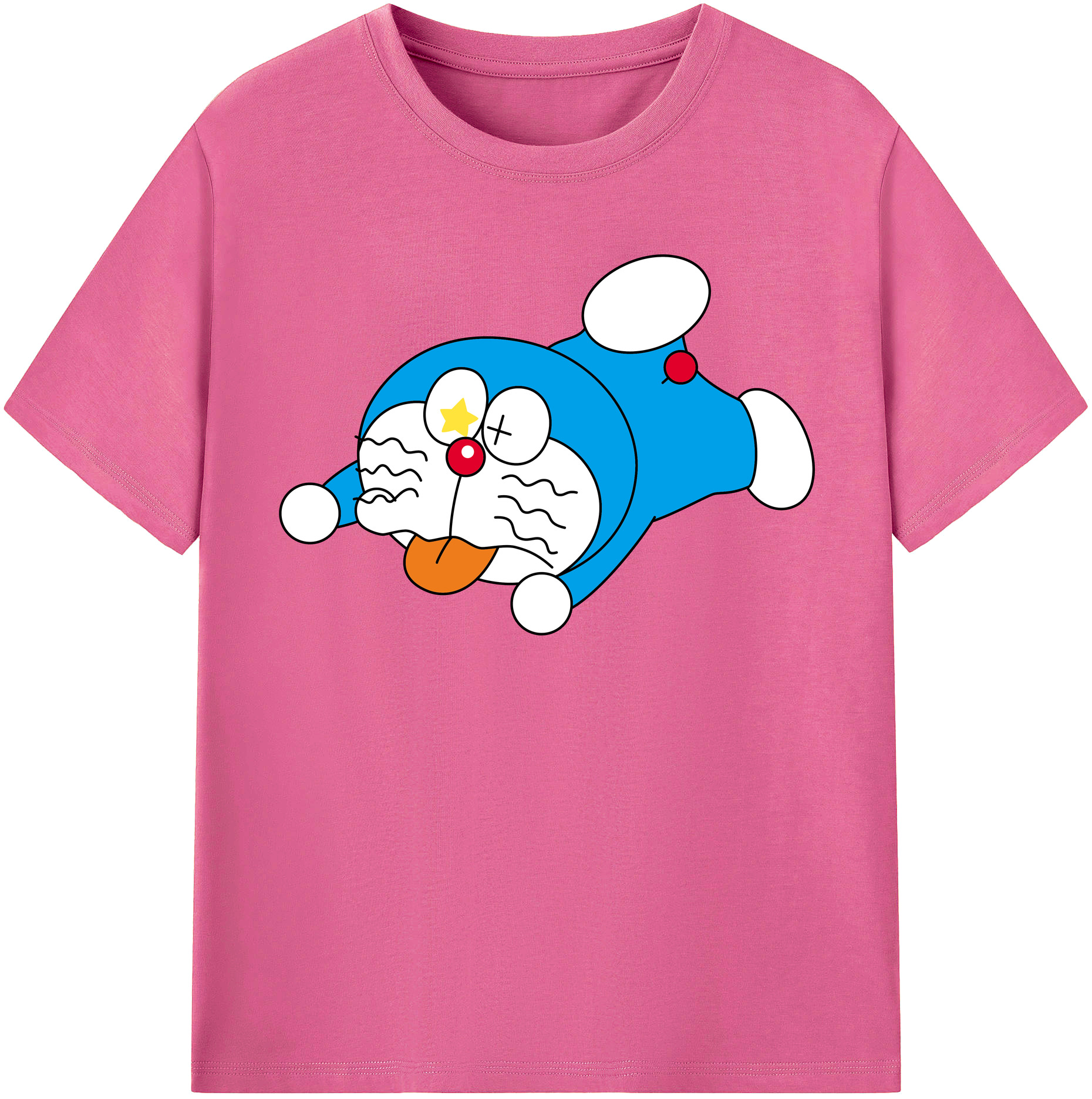 （画像用） ドラえもん Doraemon レディースカジュアルプリントTシャツ（綿100％）