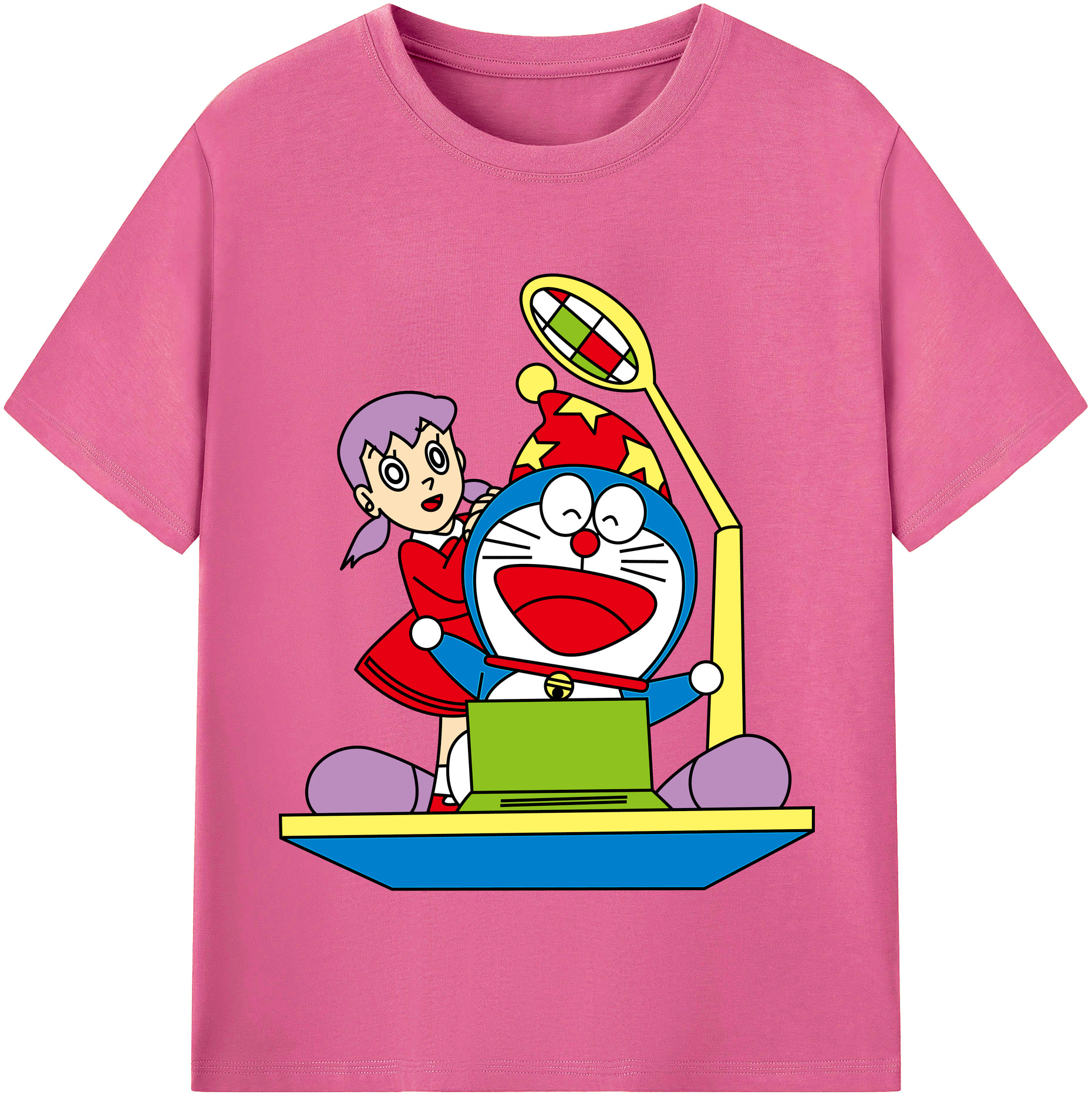 （画像用） ドラえもん みなもと しずか Doraemon Shizuka Minamoto レディースカジュアルプリントTシャツ（綿100％）