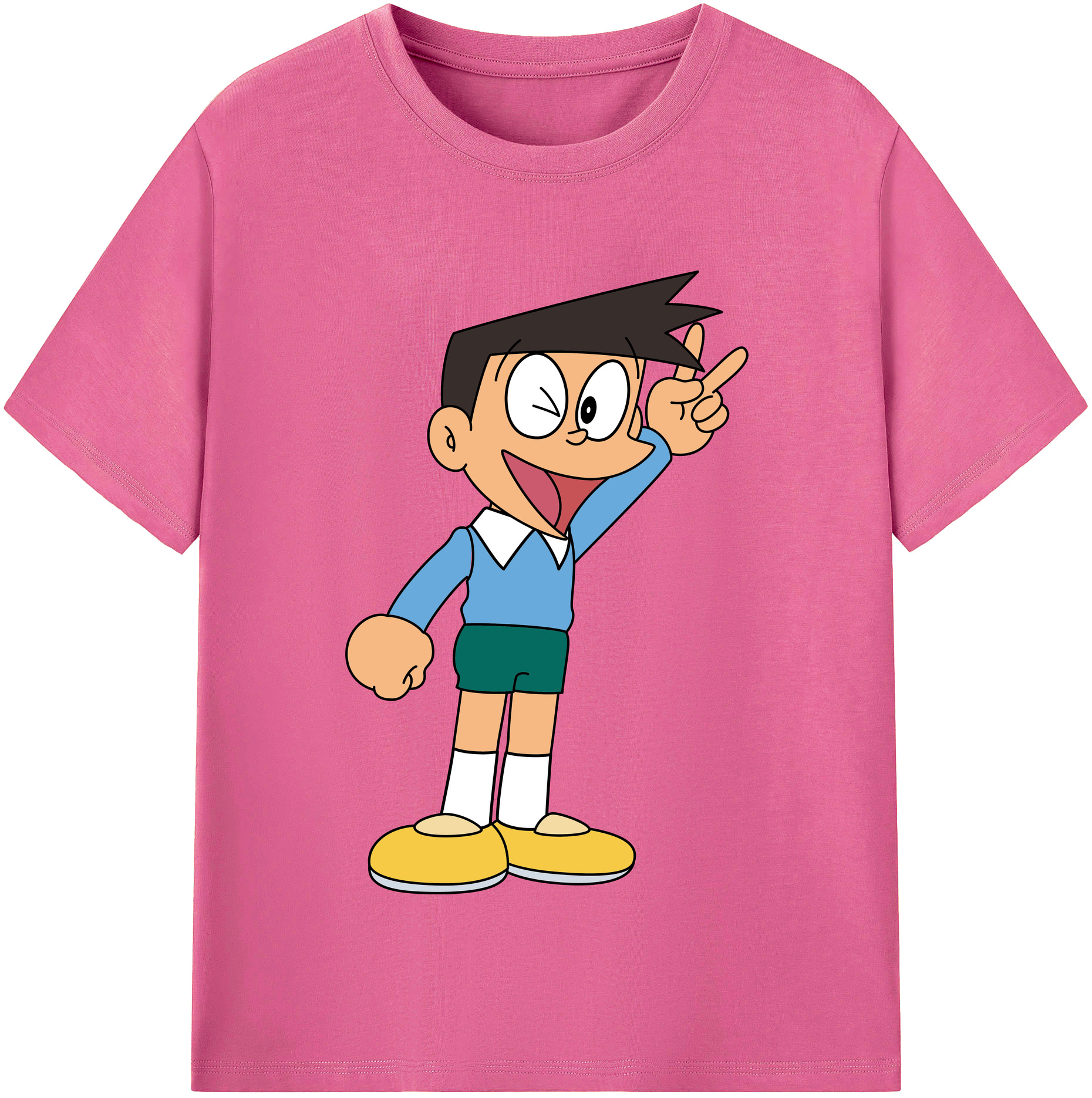 （画像用） ドラえもん 骨川 スネ夫 Doraemon Honekawa Suneo レディースカジュアルプリントTシャツ（綿100％）