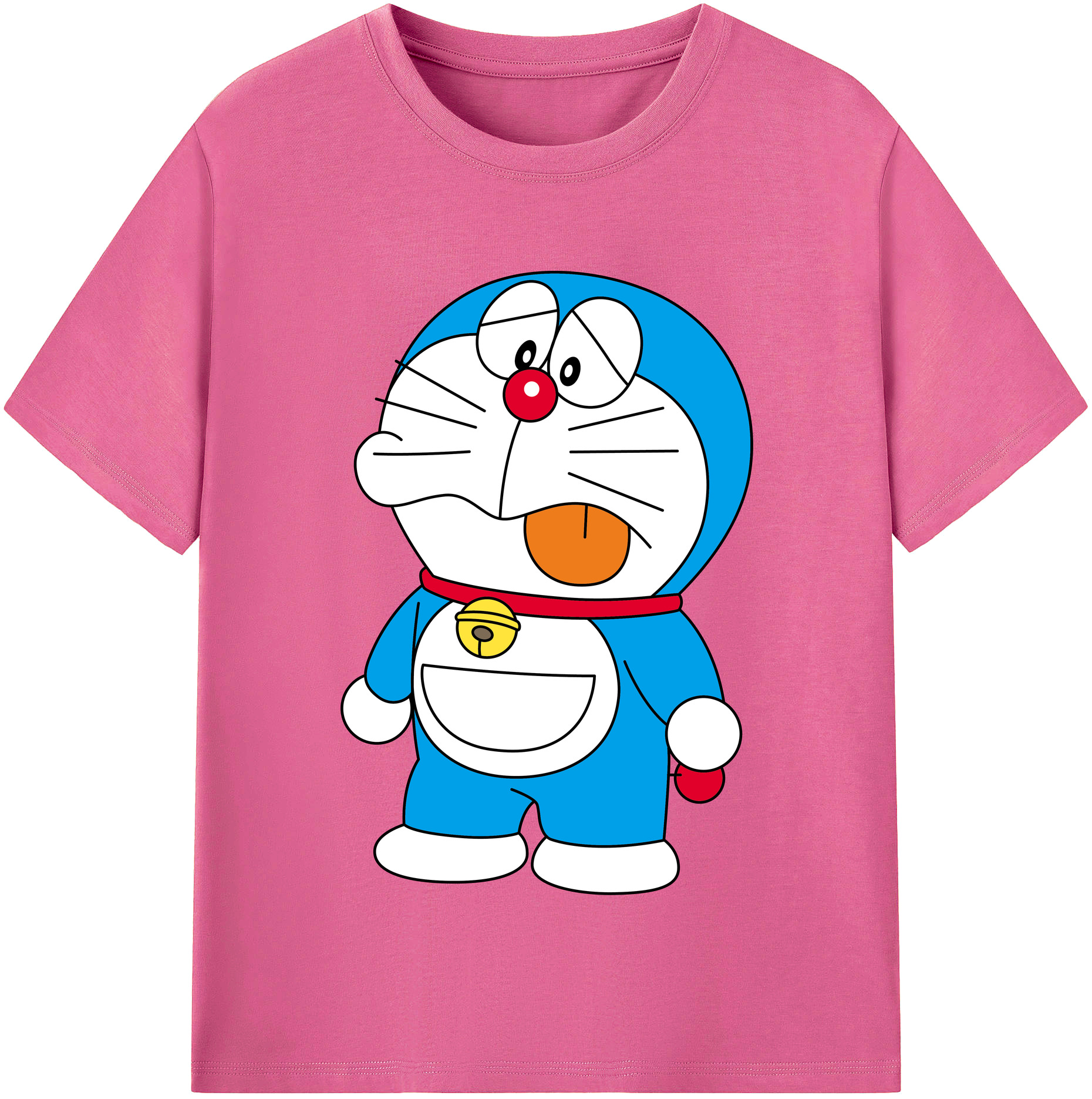 （画像用） ドラえもん Doraemon レディースカジュアルプリントTシャツ（綿100％）