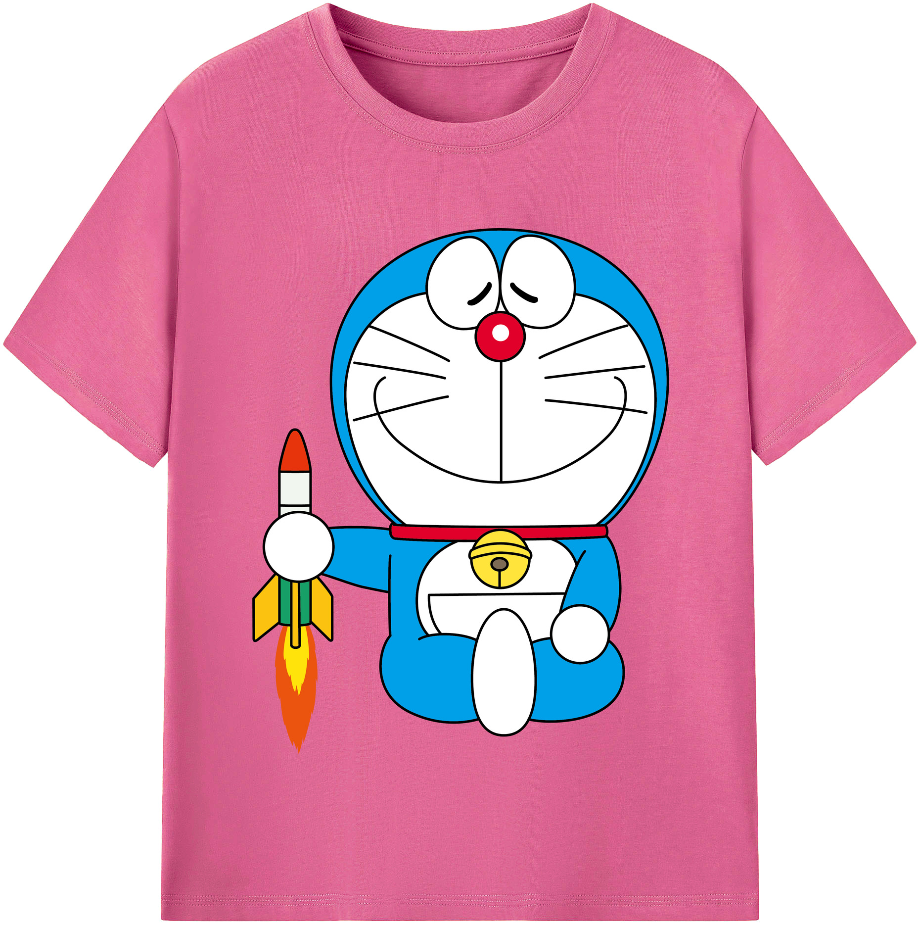 （画像用） ドラえもん Doraemon レディースカジュアルプリントTシャツ（綿100％）