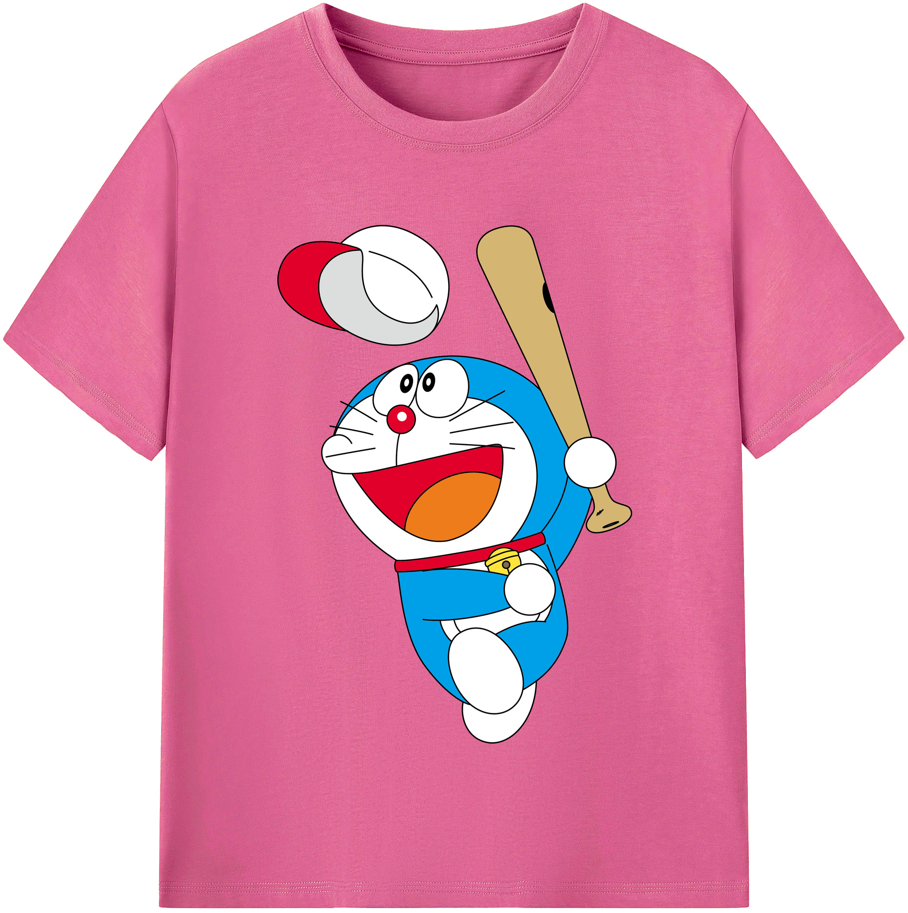 （画像用） ドラえもん Doraemon レディースカジュアルプリントTシャツ（綿100％）