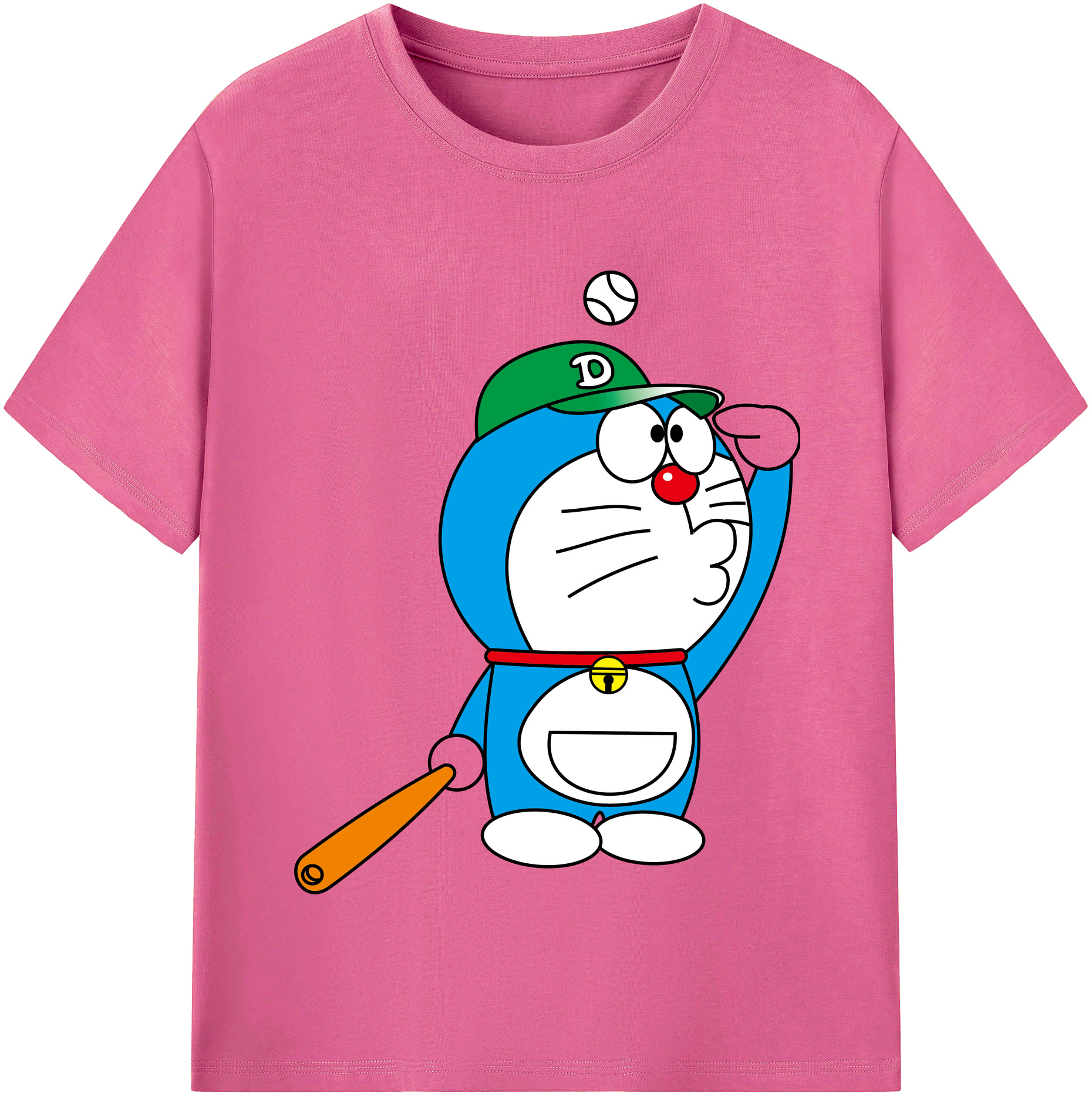 （画像用） ドラえもん Doraemon レディースカジュアルプリントTシャツ（綿100％）