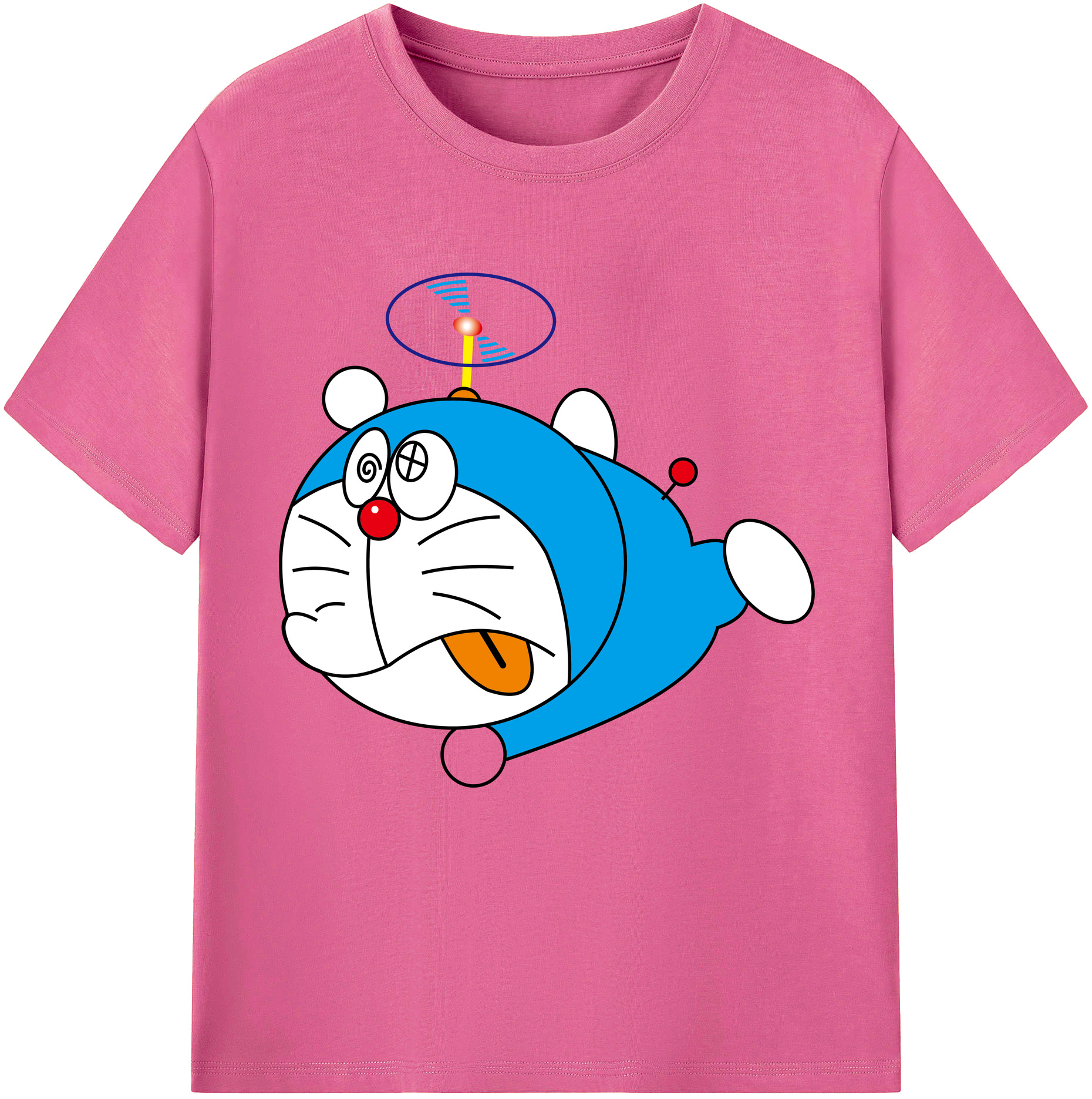 （画像用） ドラえもん Doraemon レディースカジュアルプリントTシャツ（綿100％）