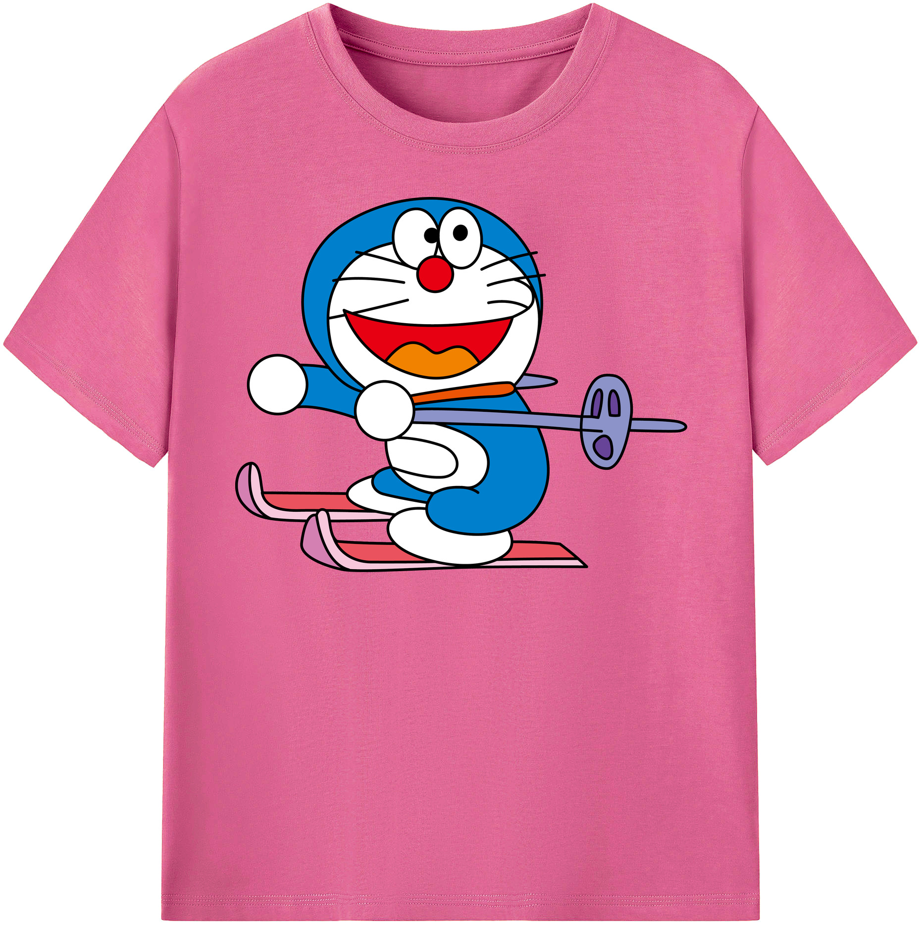 （画像用） ドラえもん Doraemon レディースカジュアルプリントTシャツ（綿100％）