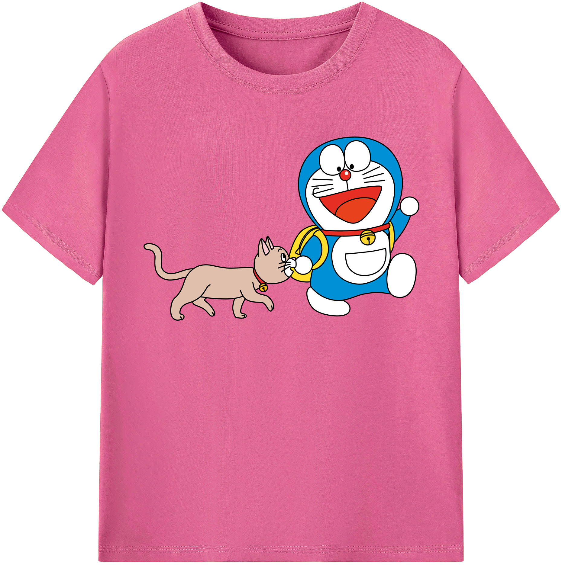 （画像用） ドラえもん Doraemon レディースカジュアルプリントTシャツ（綿100％）