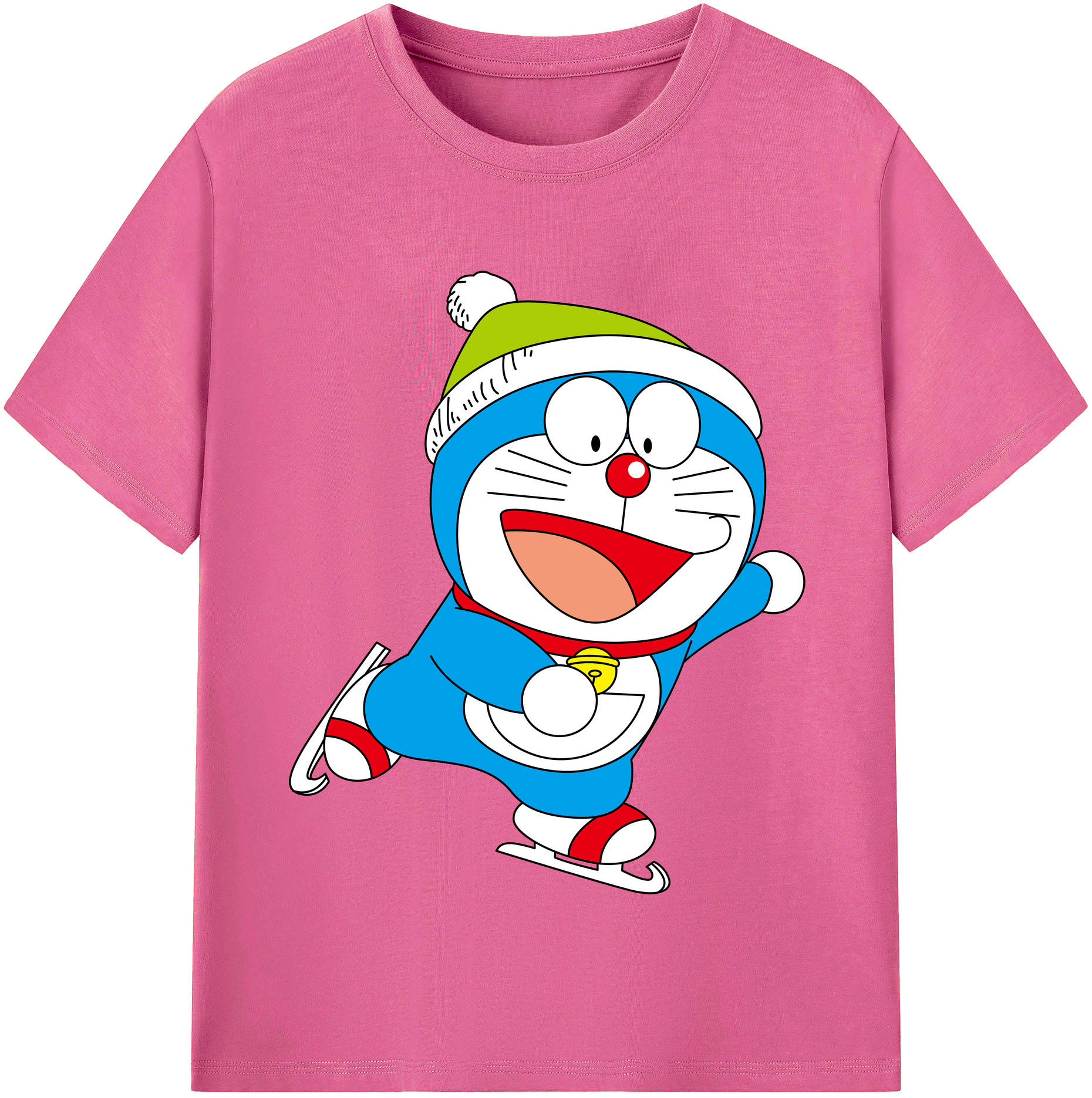 （画像用） ドラえもん Doraemon レディースカジュアルプリントTシャツ（綿100％）