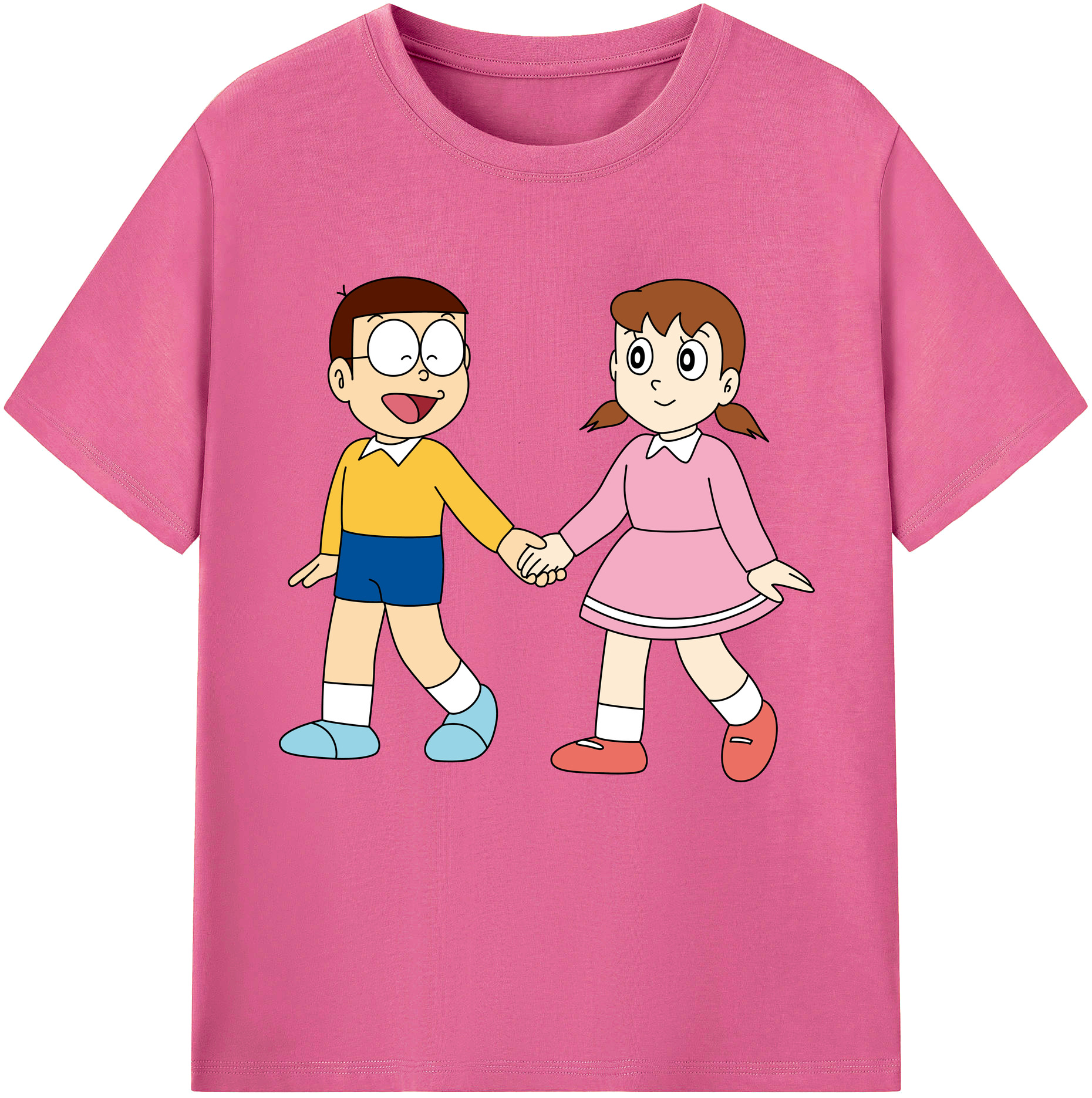 （画像用） ドラえもん 野比 のび太 Doraemon Nobita Nobi レディースカジュアルプリントTシャツ（綿100％）
