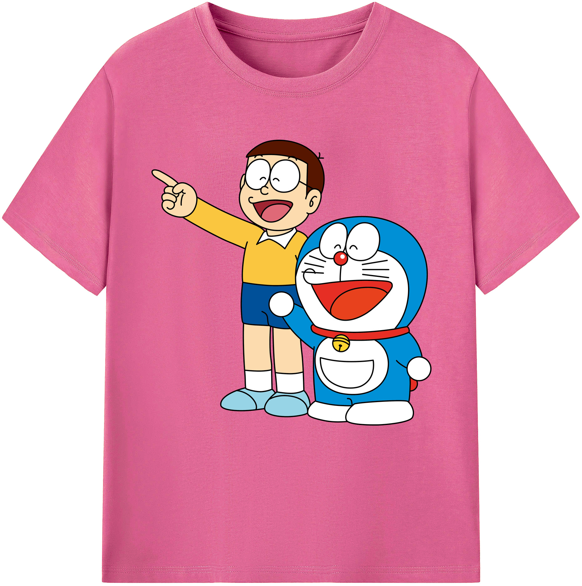 （画像用） ドラえもん 野比 のび太 Doraemon Nobita Nobi レディースカジュアルプリントTシャツ（綿100％）
