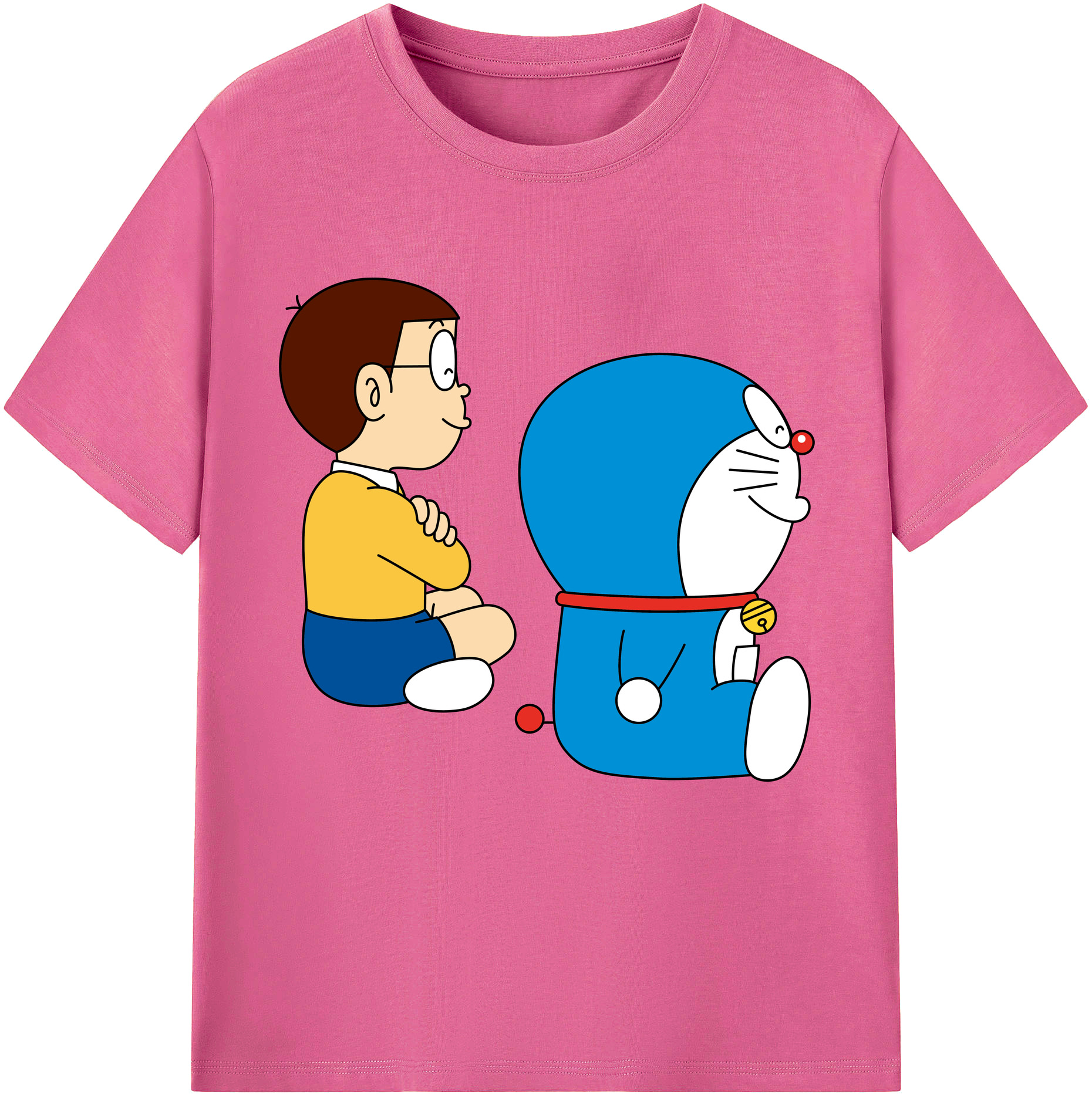 （画像用） ドラえもん 野比 のび太 Doraemon Nobita Nobi レディースカジュアルプリントTシャツ（綿100％）