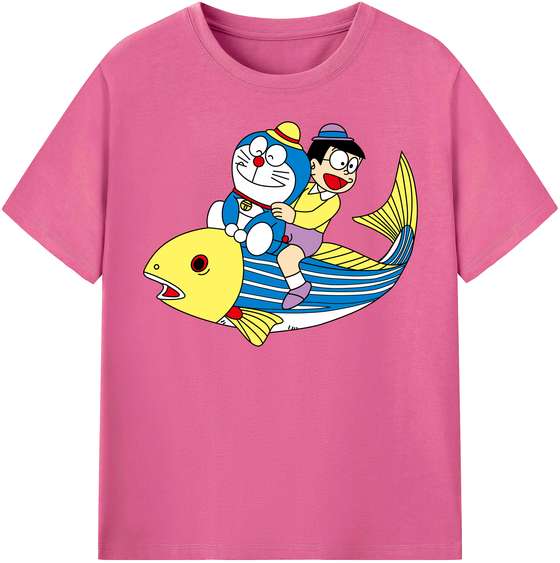 （画像用） ドラえもん 野比 のび太 Doraemon Nobita Nobi レディースカジュアルプリントTシャツ（綿100％）