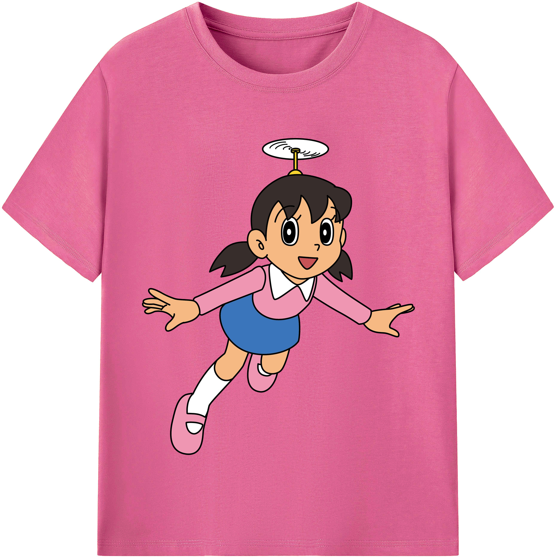 （画像用） ドラえもん みなもと しずか Doraemon Shizuka Minamoto レディースカジュアルプリントTシャツ（綿100％）