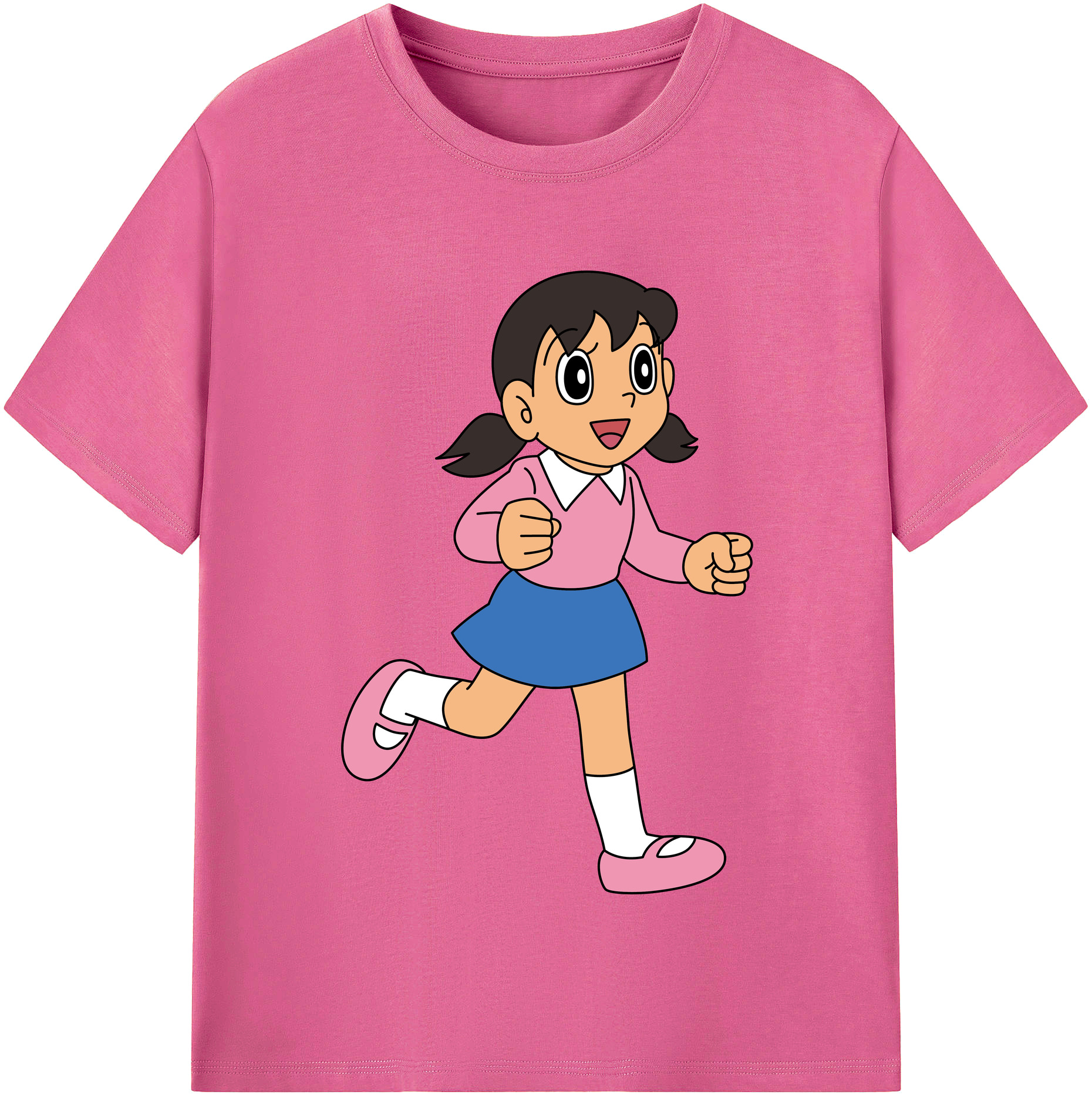 （画像用） ドラえもん みなもと しずか Doraemon Shizuka Minamoto レディースカジュアルプリントTシャツ（綿100％）