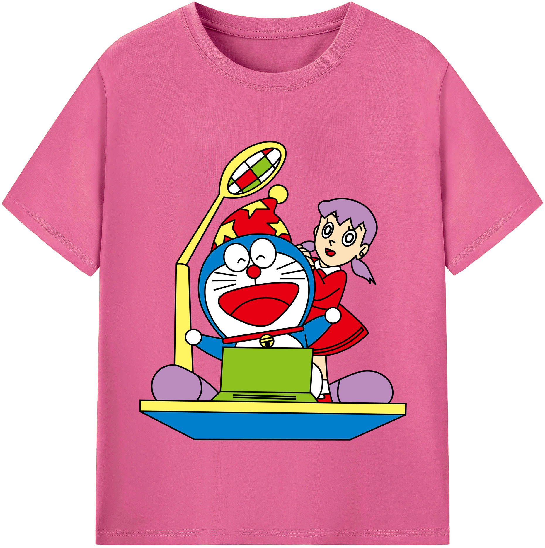 （画像用） ドラえもん みなもと しずか Doraemon Shizuka Minamoto レディースカジュアルプリントTシャツ（綿100％）