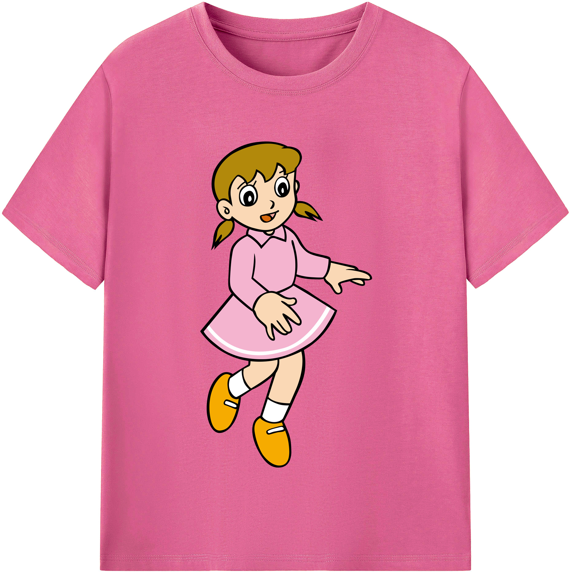 （画像用） ドラえもん みなもと しずか Doraemon Shizuka Minamoto レディースカジュアルプリントTシャツ（綿100％）