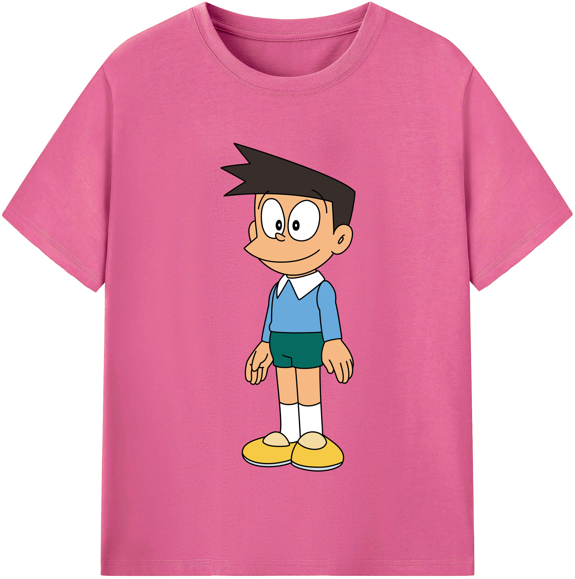 （画像用） ドラえもん 骨川 スネ夫 Doraemon Honekawa Suneo レディースカジュアルプリントTシャツ（綿100％）