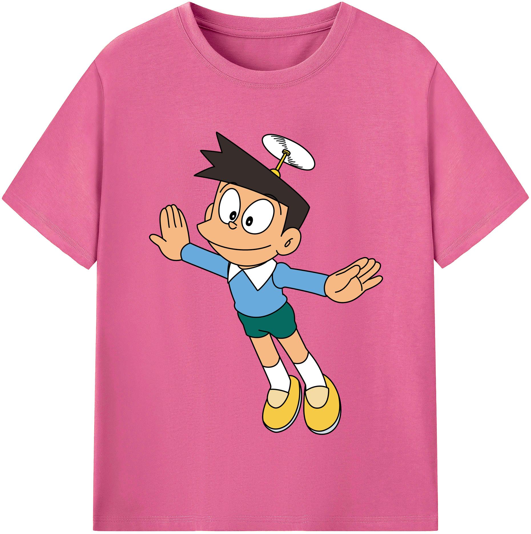 （画像用） ドラえもん 骨川 スネ夫 Doraemon Honekawa Suneo レディースカジュアルプリントTシャツ（綿100％）