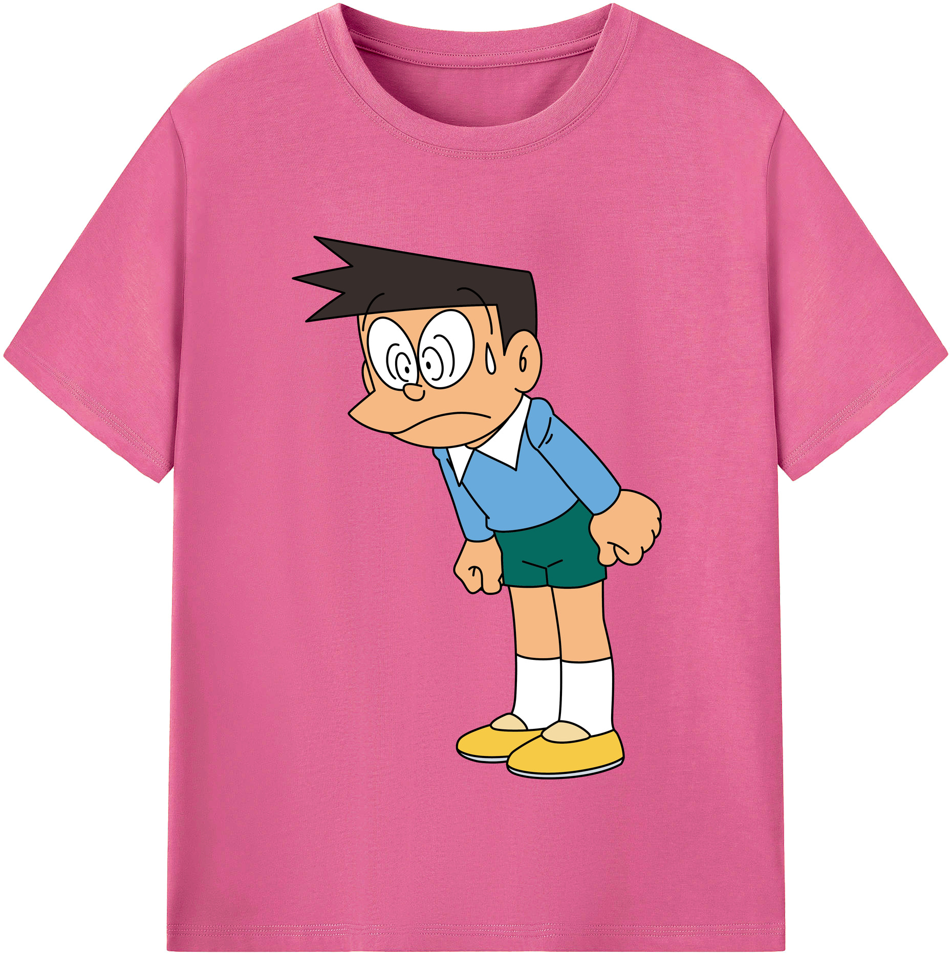 （画像用） ドラえもん 骨川 スネ夫 Doraemon Honekawa Suneo レディースカジュアルプリントTシャツ（綿100％）