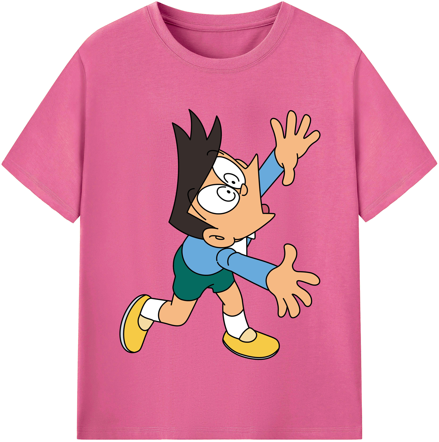 （画像用） ドラえもん 骨川 スネ夫 Doraemon Honekawa Suneo レディースカジュアルプリントTシャツ（綿100％）