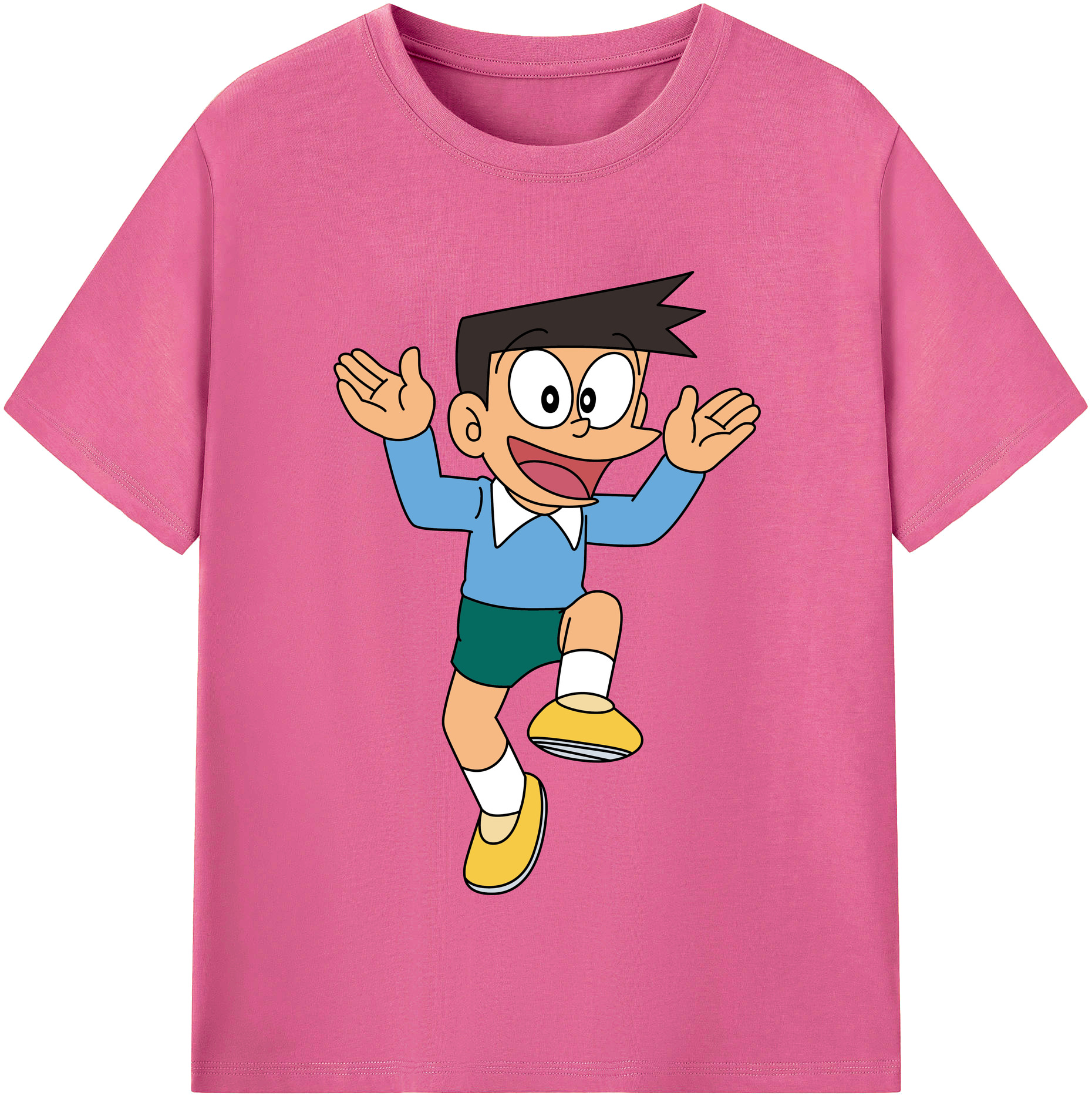 （画像用） ドラえもん 骨川 スネ夫 Doraemon Honekawa Suneo レディースカジュアルプリントTシャツ（綿100％）