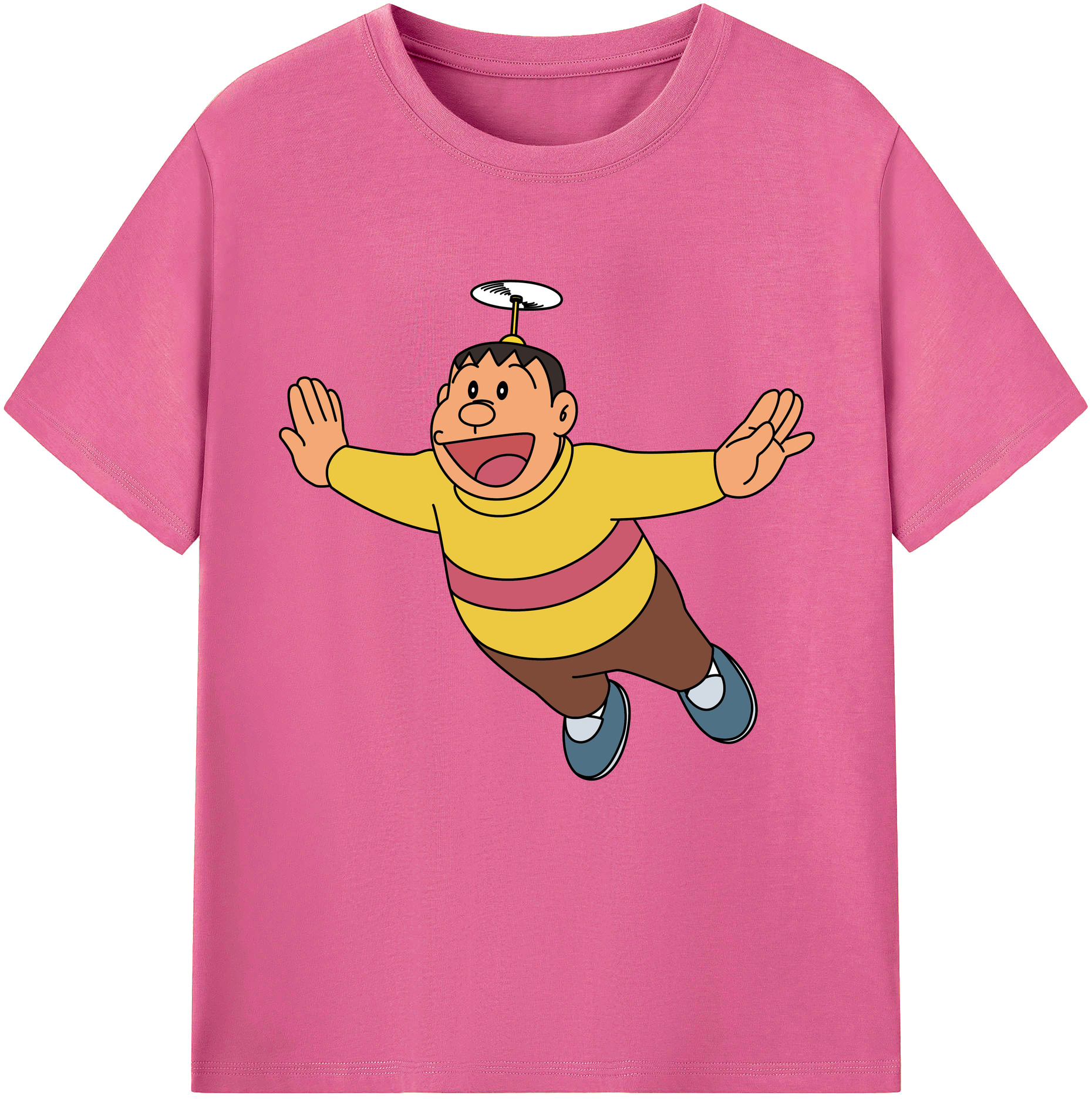 （画像用） ドラえもん 剛田武 Doraemon Gouta Takeshi レディースカジュアルプリントTシャツ（綿100％）