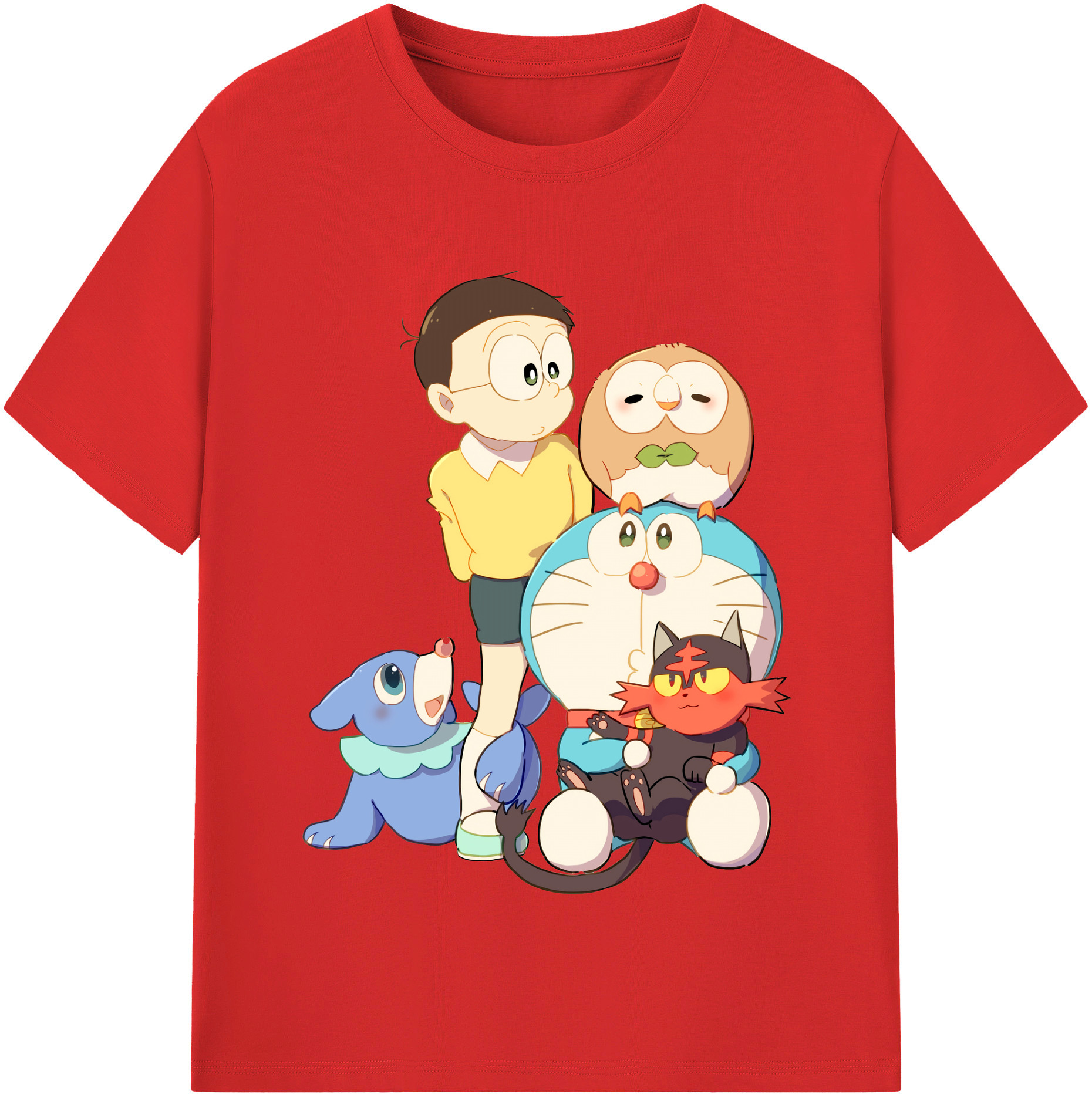 （画像用） ドラえもん Doraemon レディースカジュアルプリントTシャツ（綿100％）