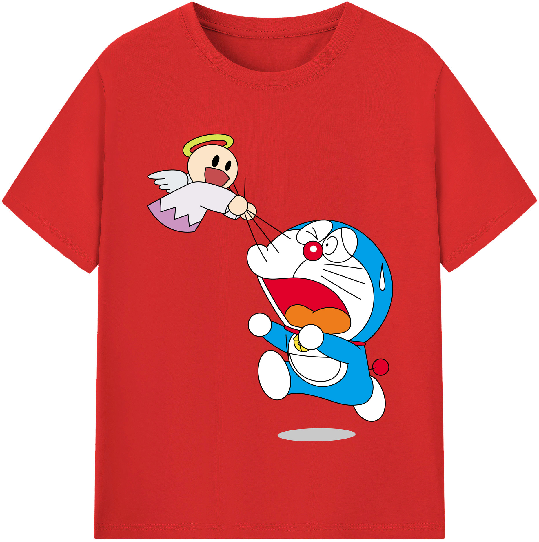 （画像用） ドラえもん Doraemon レディースカジュアルプリントTシャツ（綿100％）