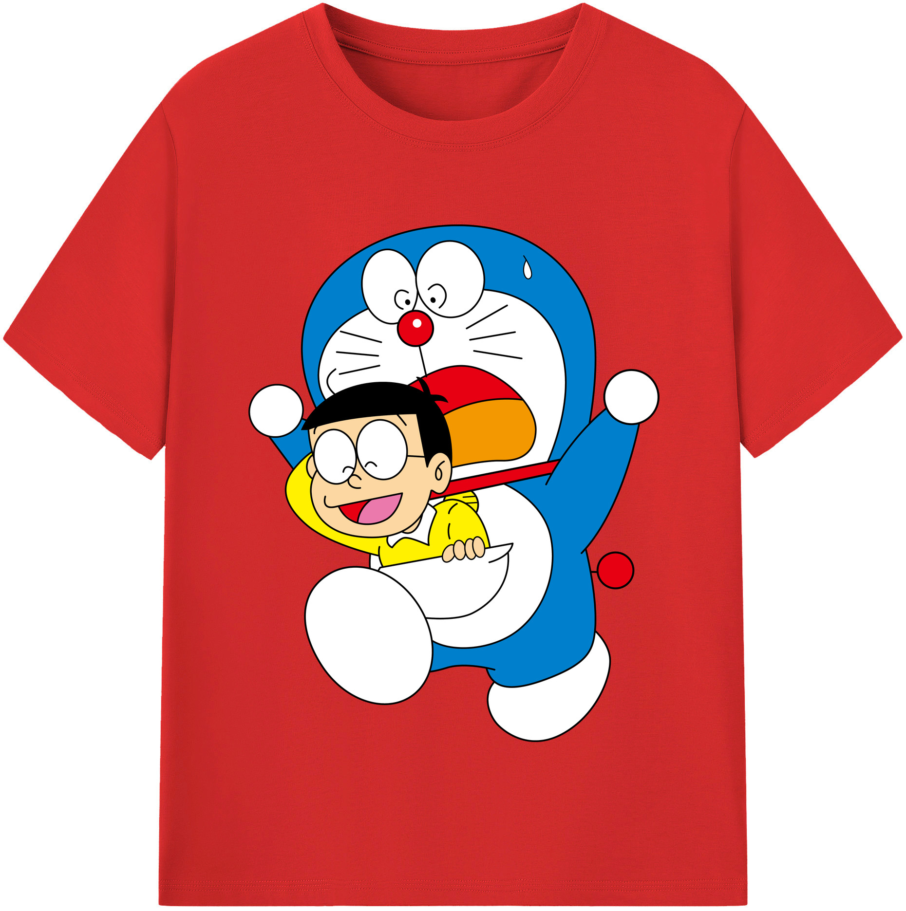 （画像用） ドラえもん Doraemon レディースカジュアルプリントTシャツ（綿100％）
