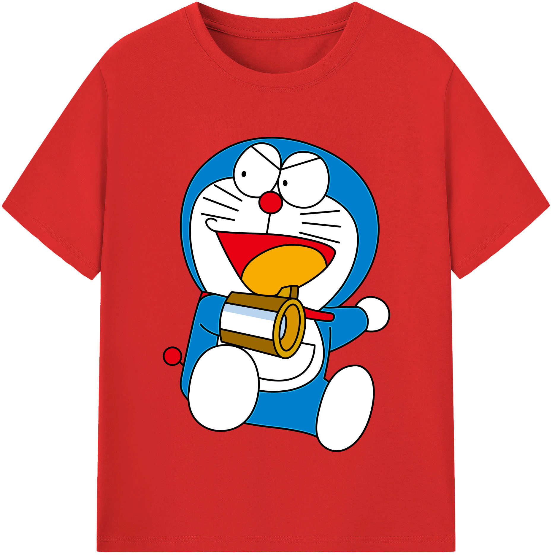 （画像用） ドラえもん Doraemon レディースカジュアルプリントTシャツ（綿100％）