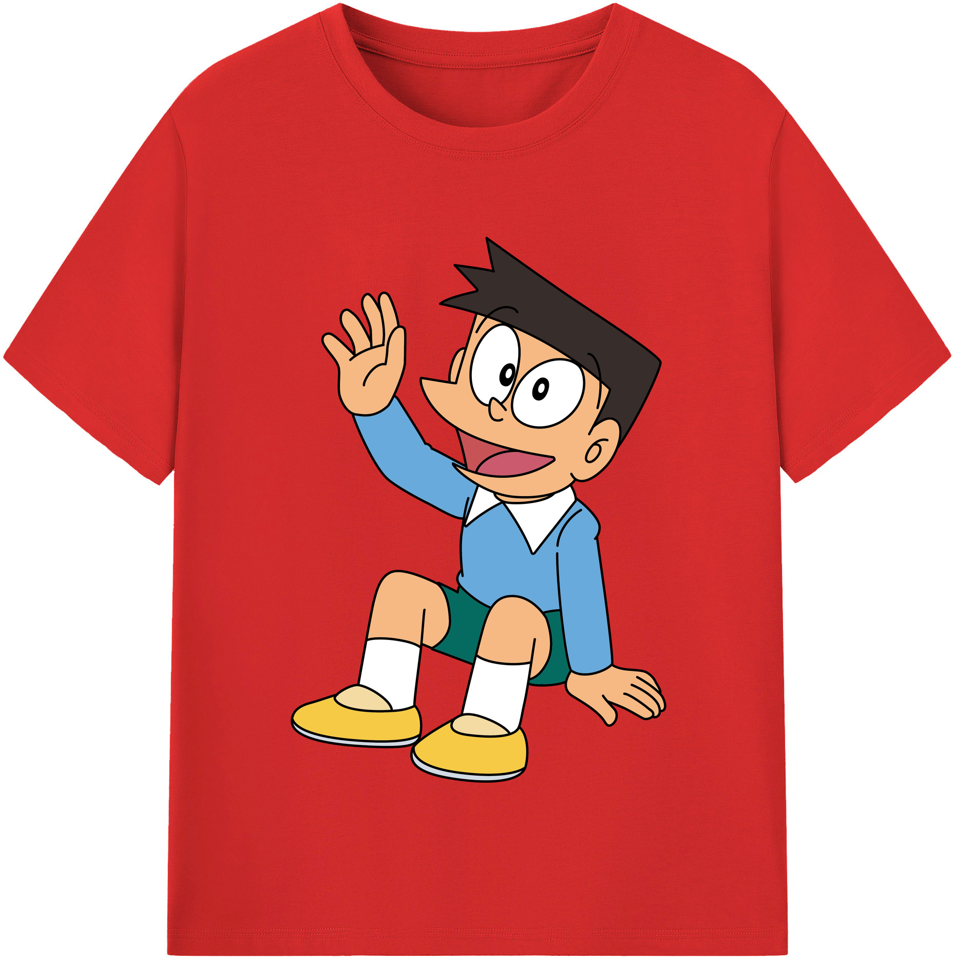 （画像用） ドラえもん 骨川 スネ夫 Doraemon Honekawa Suneo レディースカジュアルプリントTシャツ（綿100％）