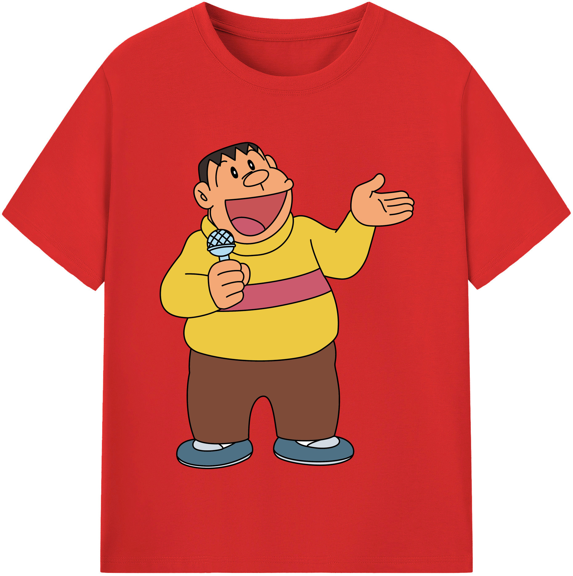 （画像用） ドラえもん 剛田武 Doraemon Gouta Takeshi レディースカジュアルプリントTシャツ（綿100％）