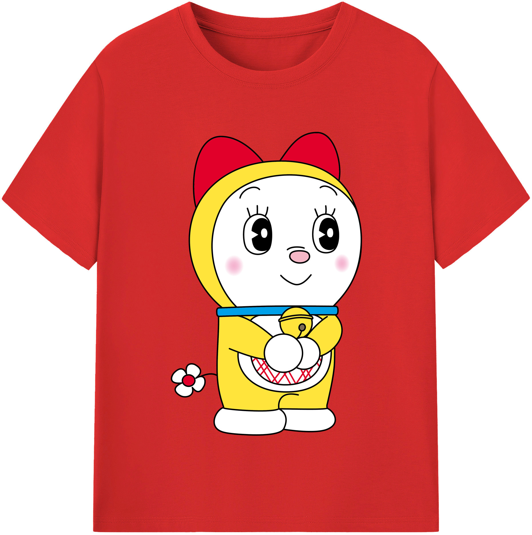 （画像用） ドラえもん ドラミ Doraemon Dorami レディースカジュアルプリントTシャツ（綿100％）