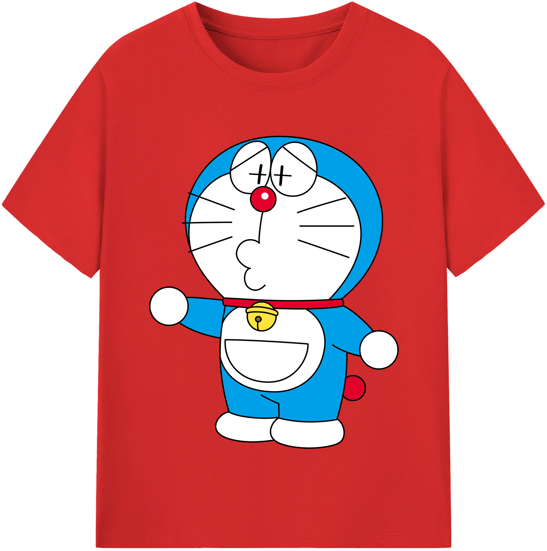 （画像用） ドラえもん Doraemon レディースカジュアルプリントTシャツ（綿100％）