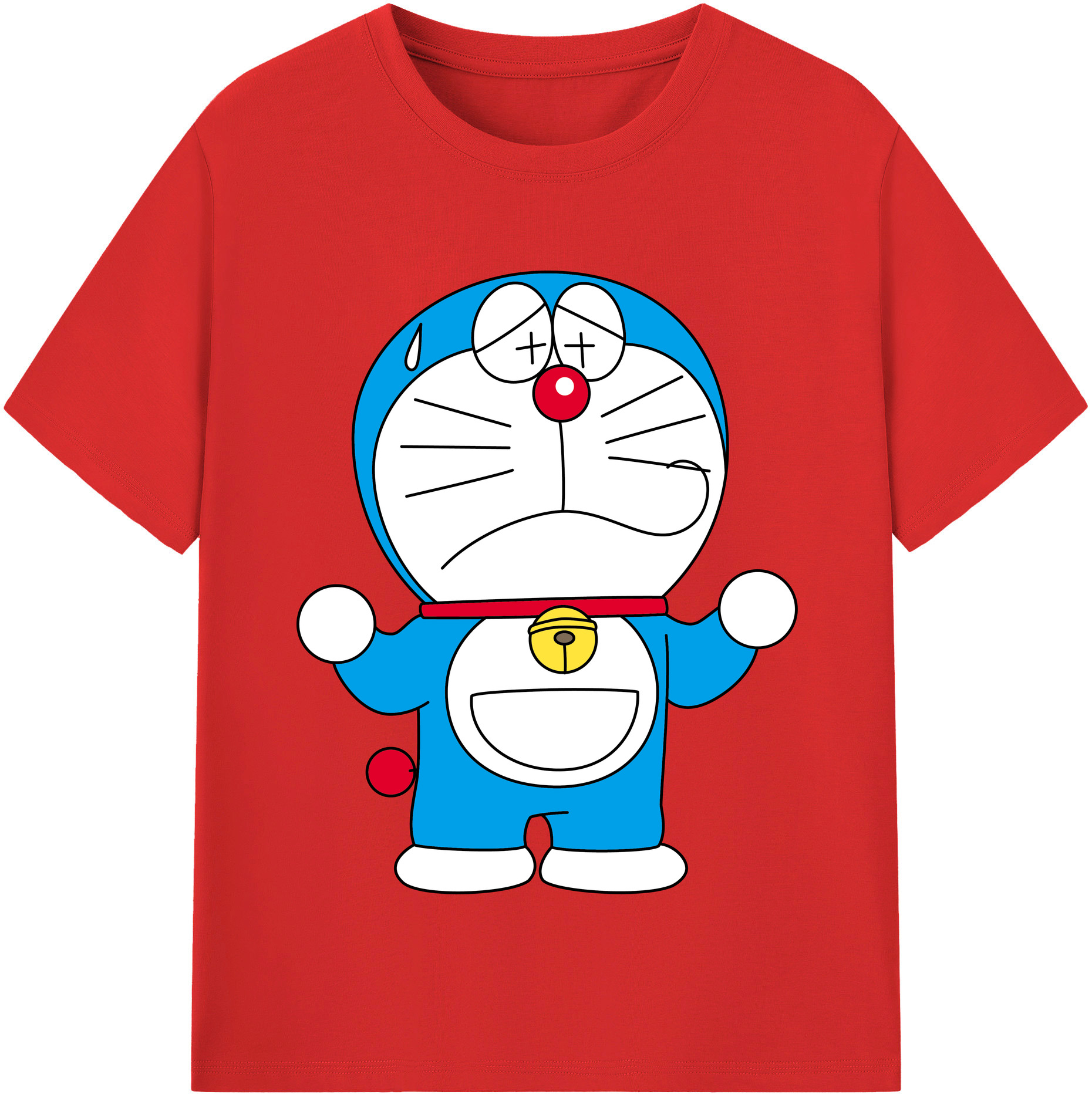 （画像用） ドラえもん Doraemon レディースカジュアルプリントTシャツ（綿100％）